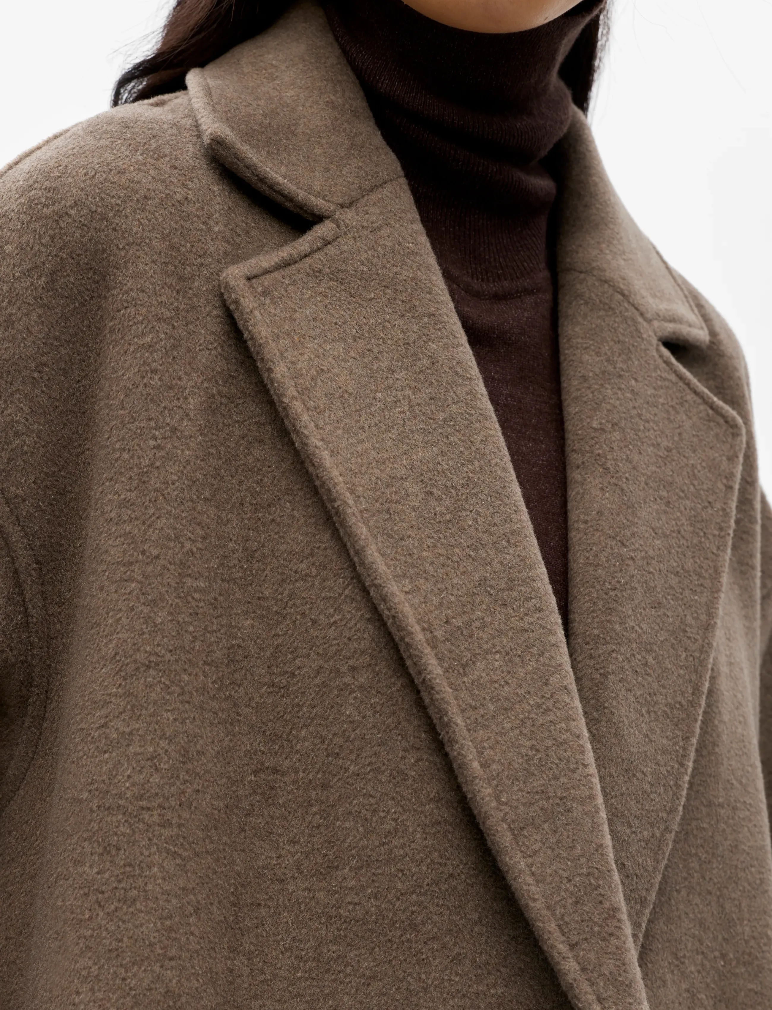Object - OBJCLARA OVERSIZE COAT A REP - mantlid - morel - 4