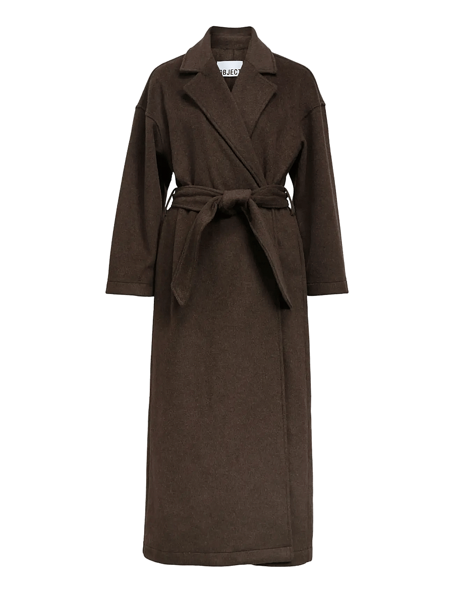 Object - OBJCLARA OVERSIZE COAT A REP - mäntel - seal brown - 1