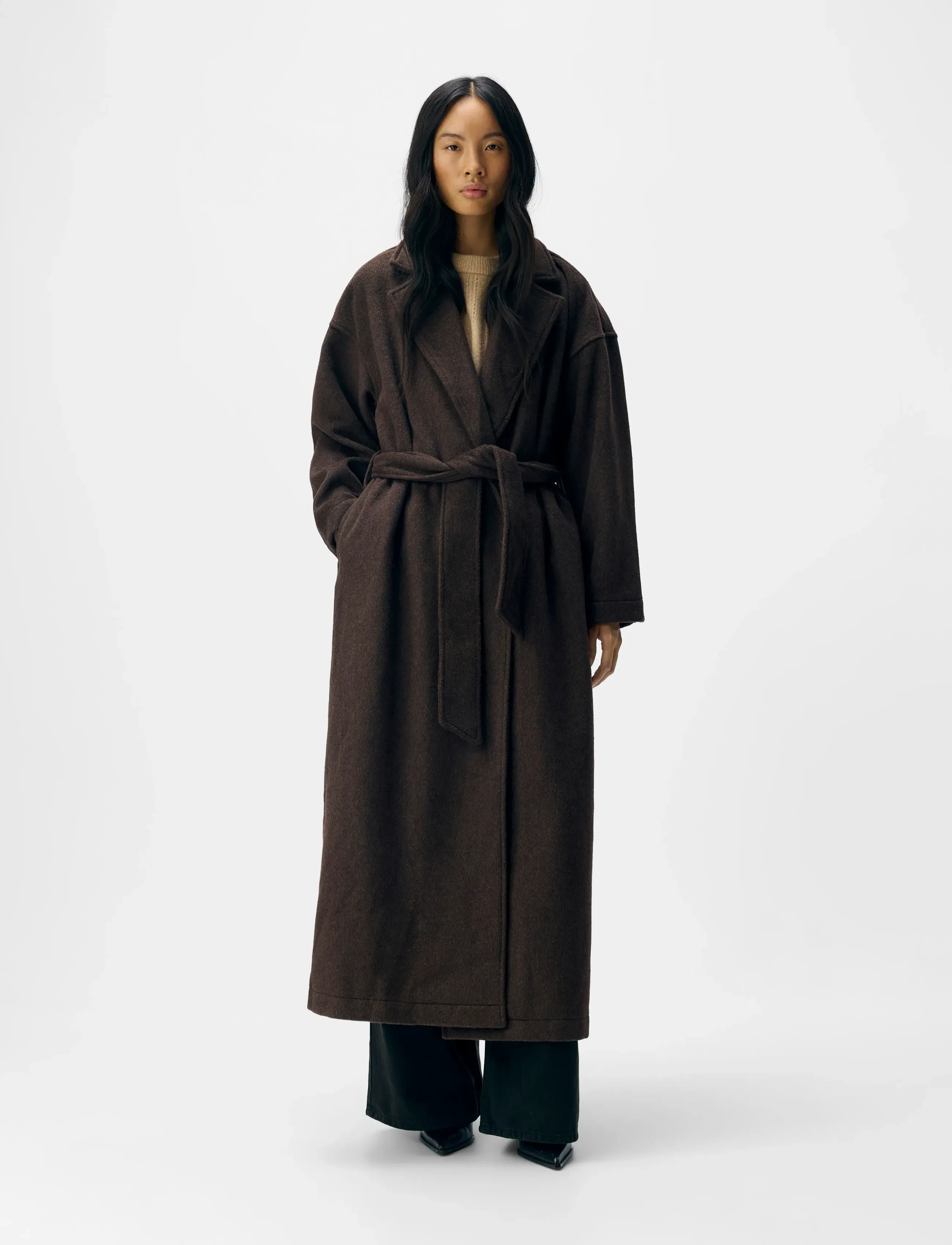 Object Objclara Oversize Coat A Rep, 44, Coats, Braun - Winter Frauen