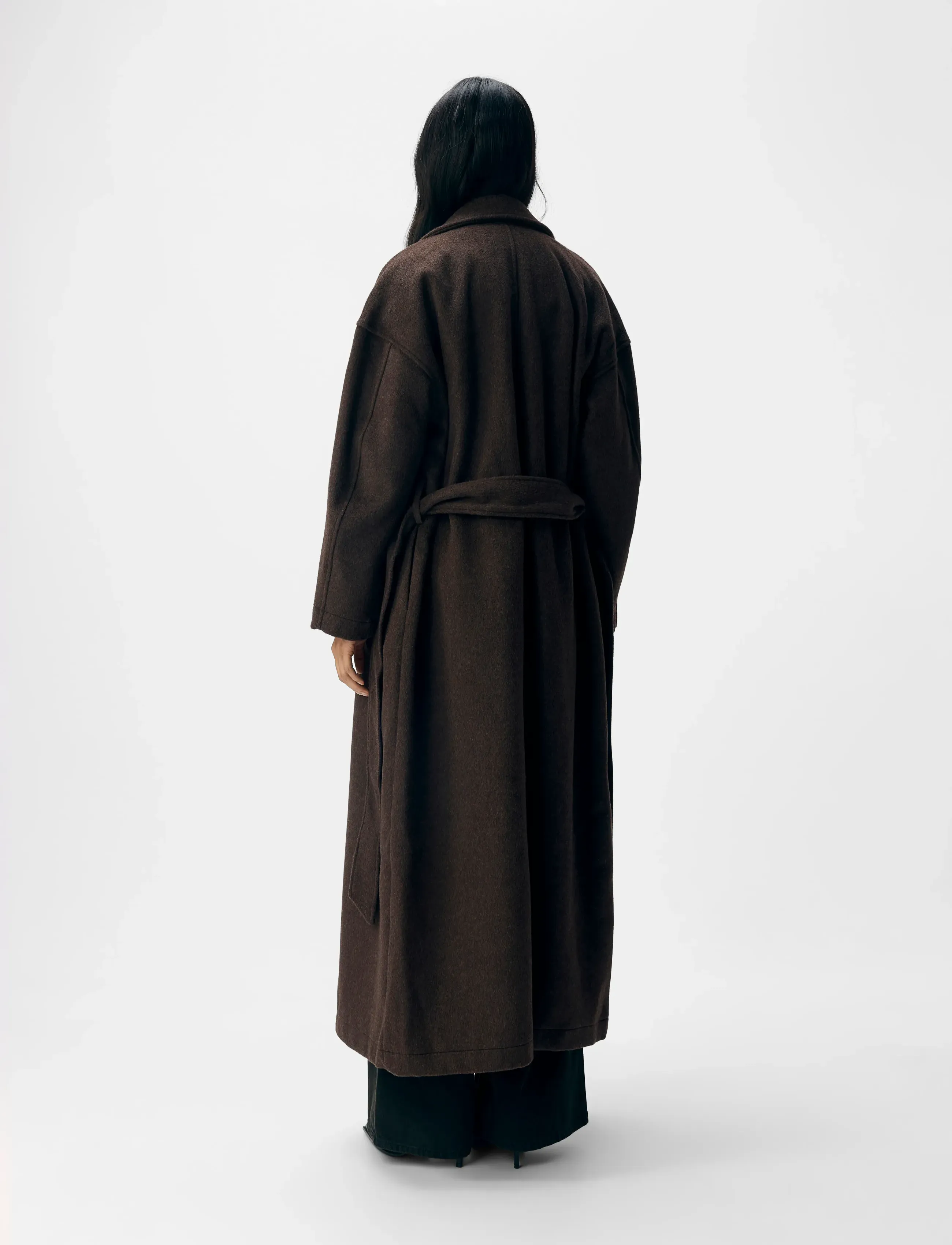 Object - OBJCLARA OVERSIZE COAT A REP - wintermäntel - seal brown - 2