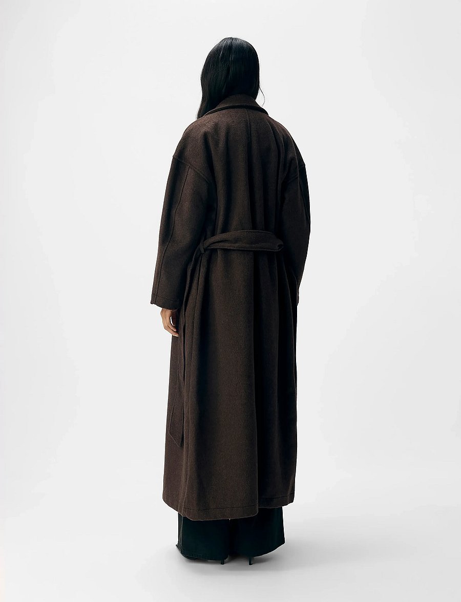 Object - OBJCLARA OVERSIZE COAT A REP - mäntel - seal brown - 2