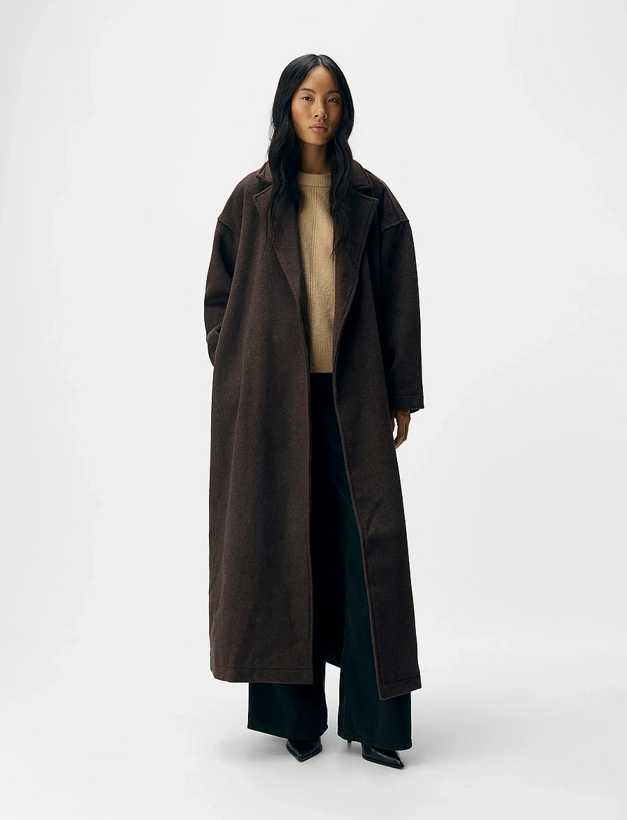Object - OBJCLARA OVERSIZE COAT A REP - mäntel - seal brown - 3