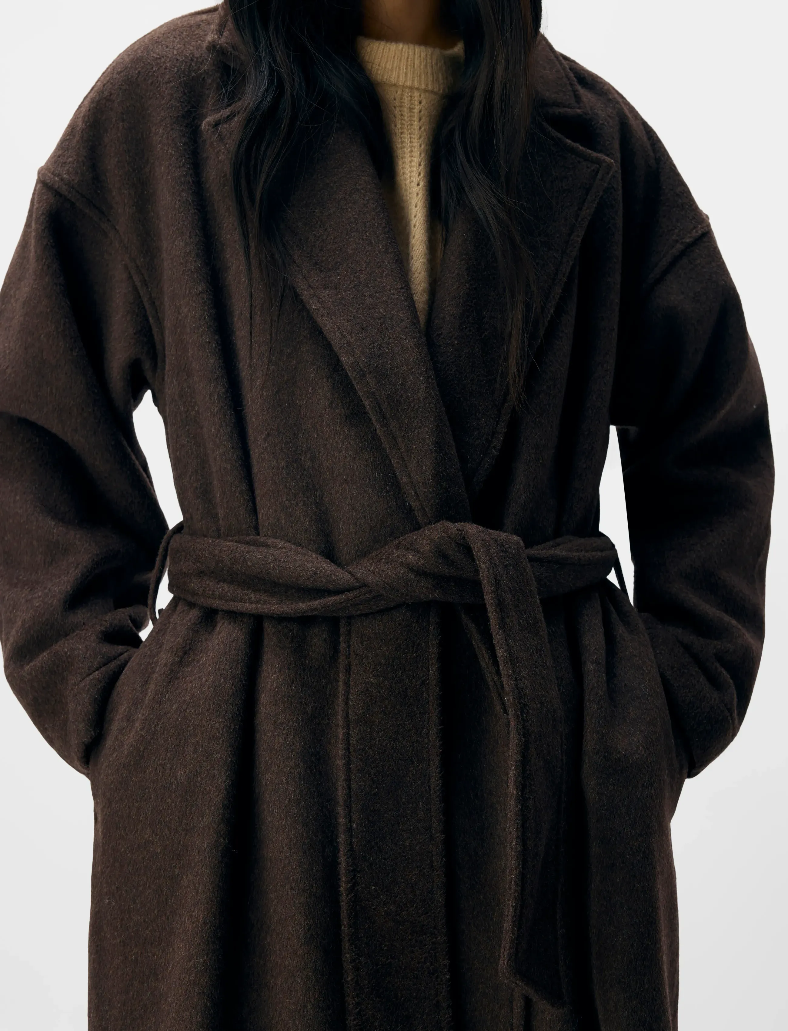 Object - OBJCLARA OVERSIZE COAT A REP - wintermäntel - seal brown - 4