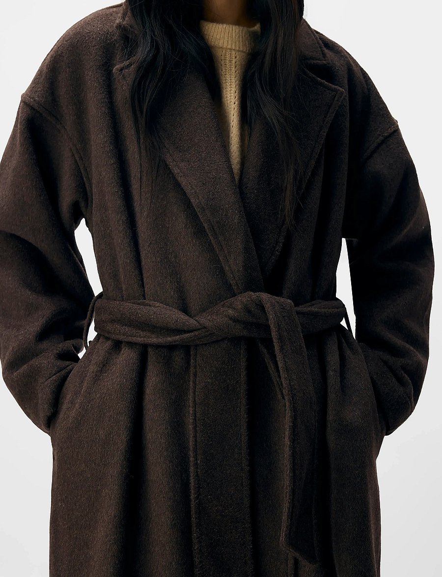 Object - OBJCLARA OVERSIZE COAT A REP - mäntel - seal brown - 4