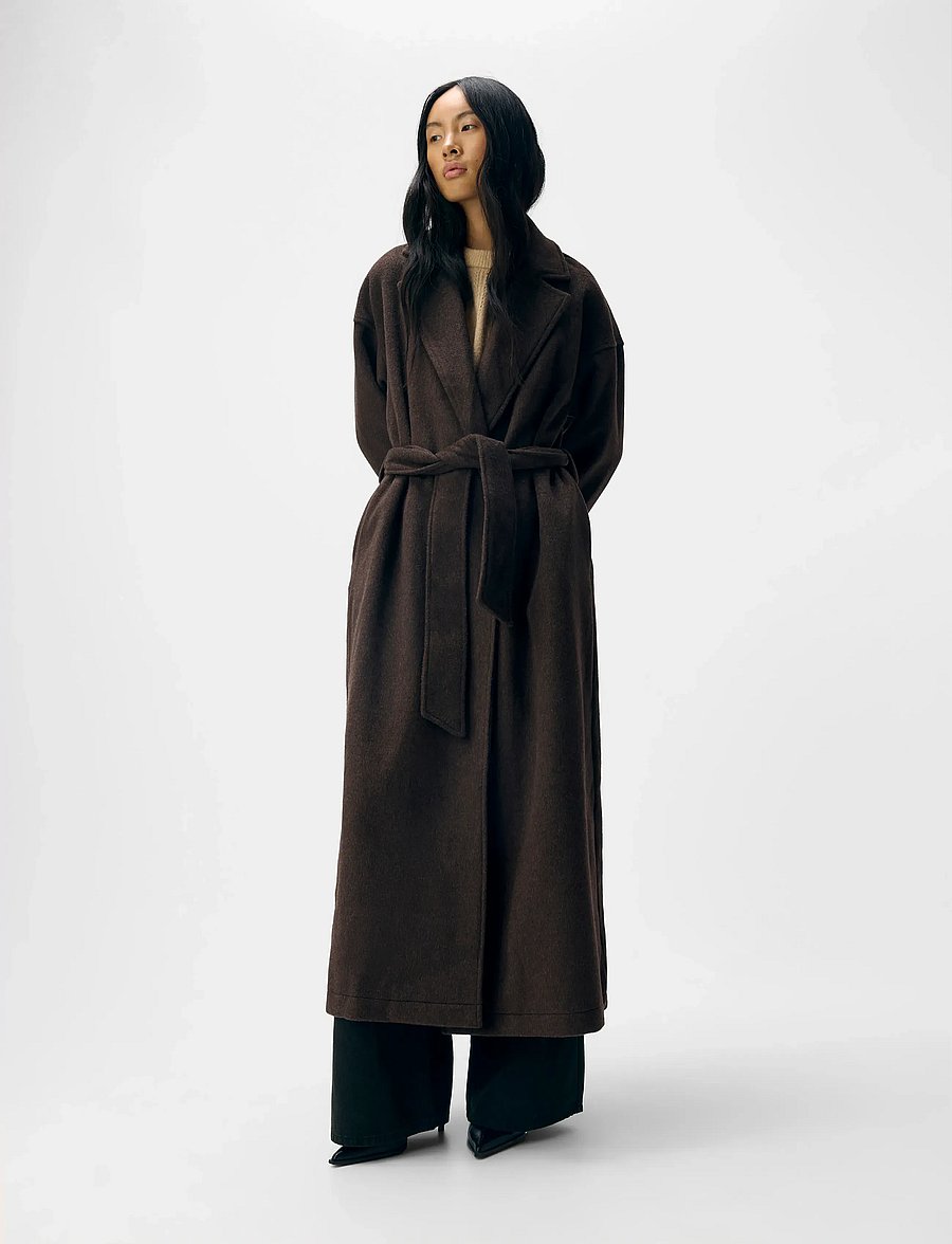 Object - OBJCLARA OVERSIZE COAT A REP - mäntel - seal brown - 5