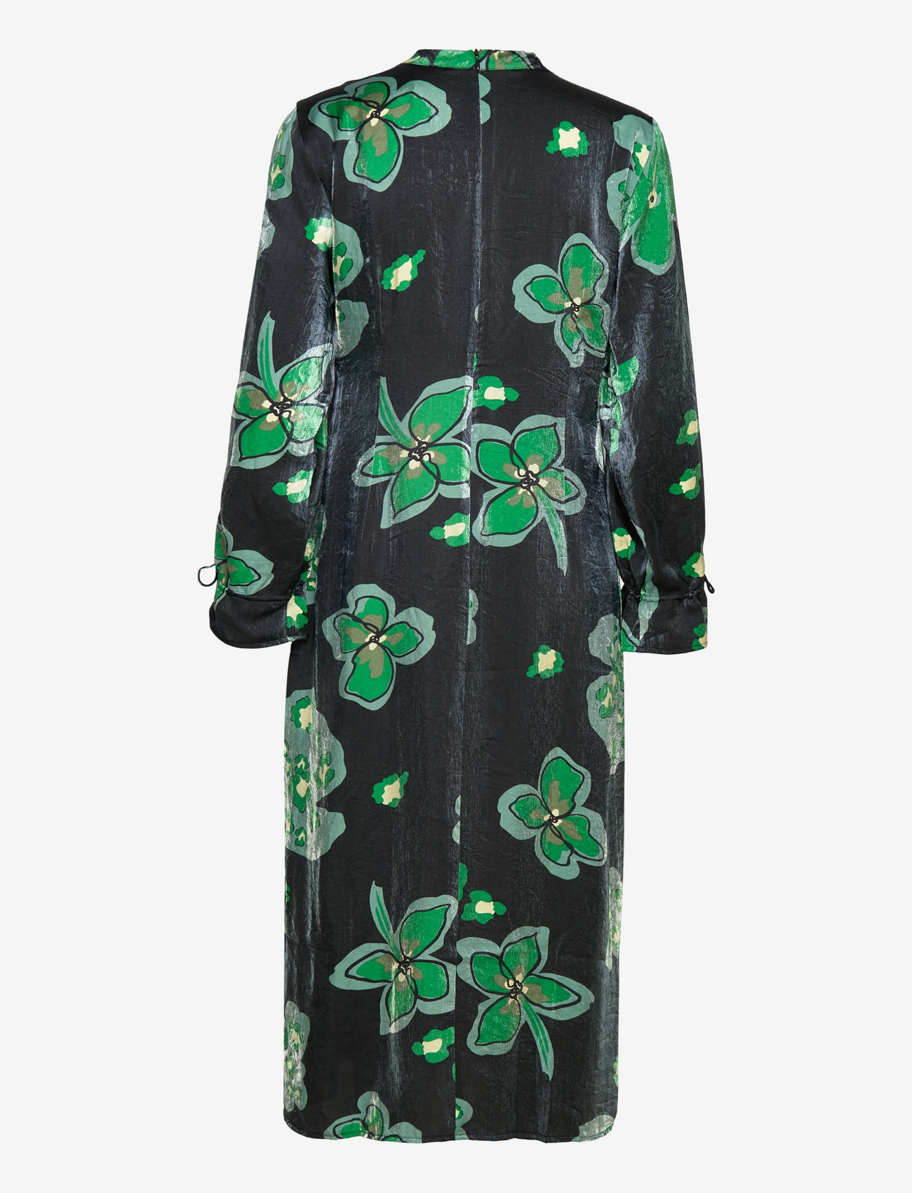 Object - OBJFLORA L/S LONG DRESS 125 - midi kjoler - black - 1