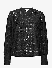 Object - OBJFEODORA L/S TOP NOOS - long-sleeved blouses - black - 0