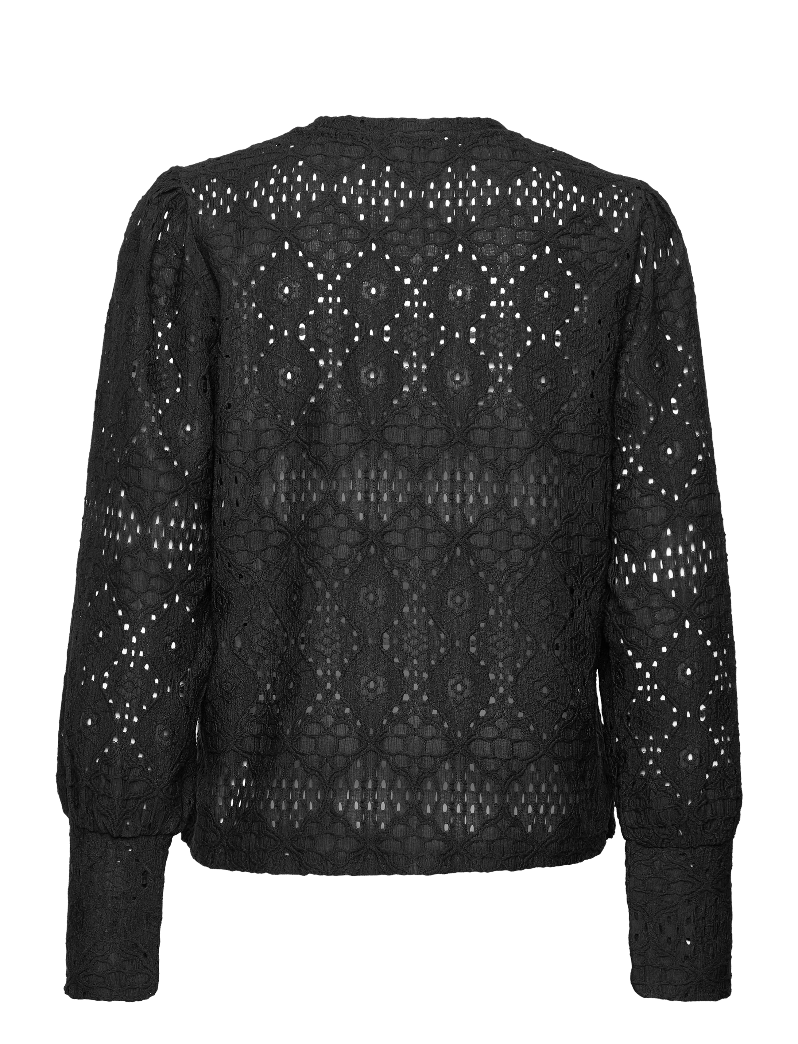 Object - OBJFEODORA L/S TOP NOOS - langærmede bluser - black - 2