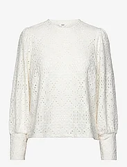 Object - OBJFEODORA L/S TOP NOOS - long-sleeved blouses - cloud dancer - 0