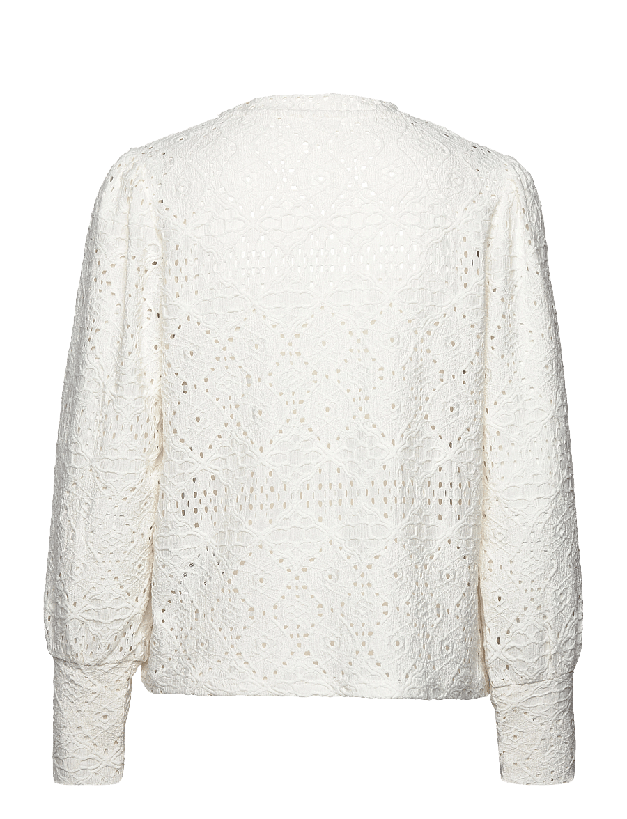 Object - OBJFEODORA L/S TOP NOOS - langärmelige blusen - cloud dancer - 2