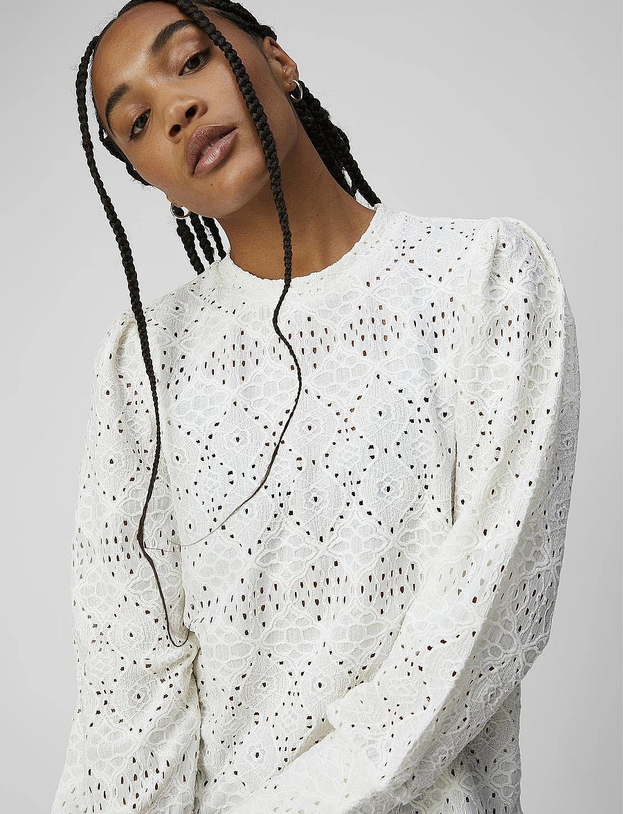 Object - OBJFEODORA L/S TOP NOOS - langärmelige blusen - cloud dancer - 5