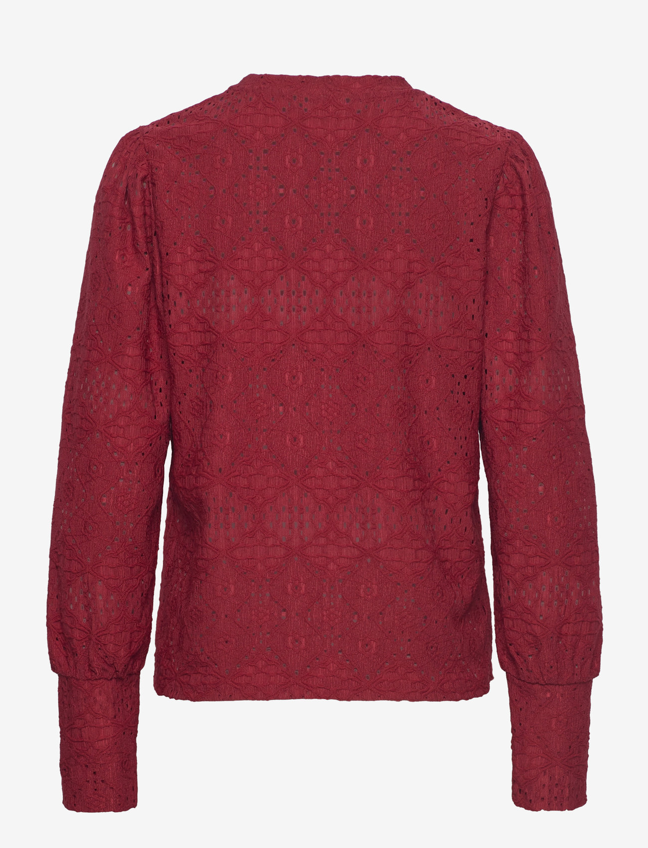 Object - OBJFEODORA L/S TOP NOOS - langærmede bluser - red dahlia - 1