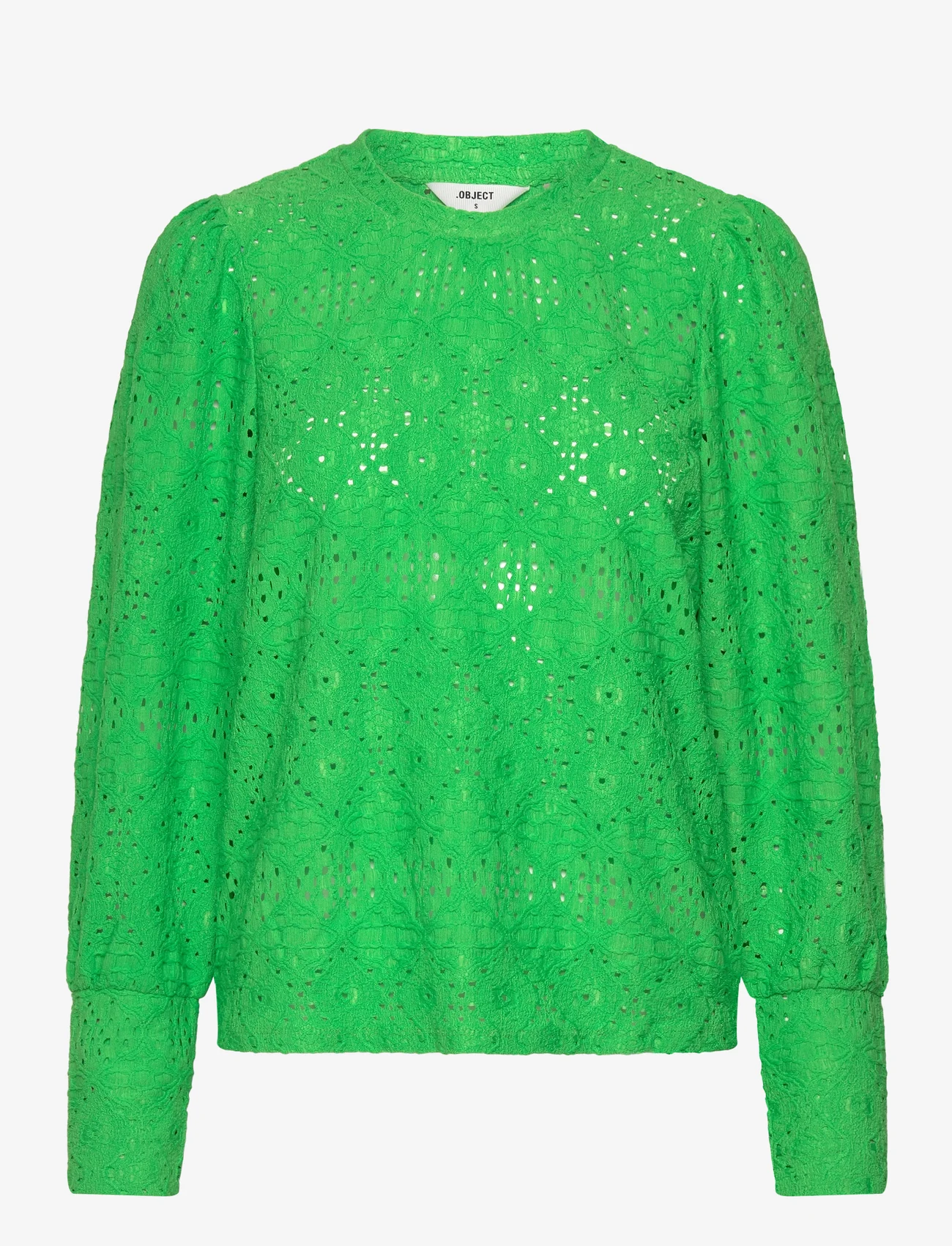 Object - OBJFEODORA L/S TOP NOOS - long-sleeved blouses - vibrant green - 0