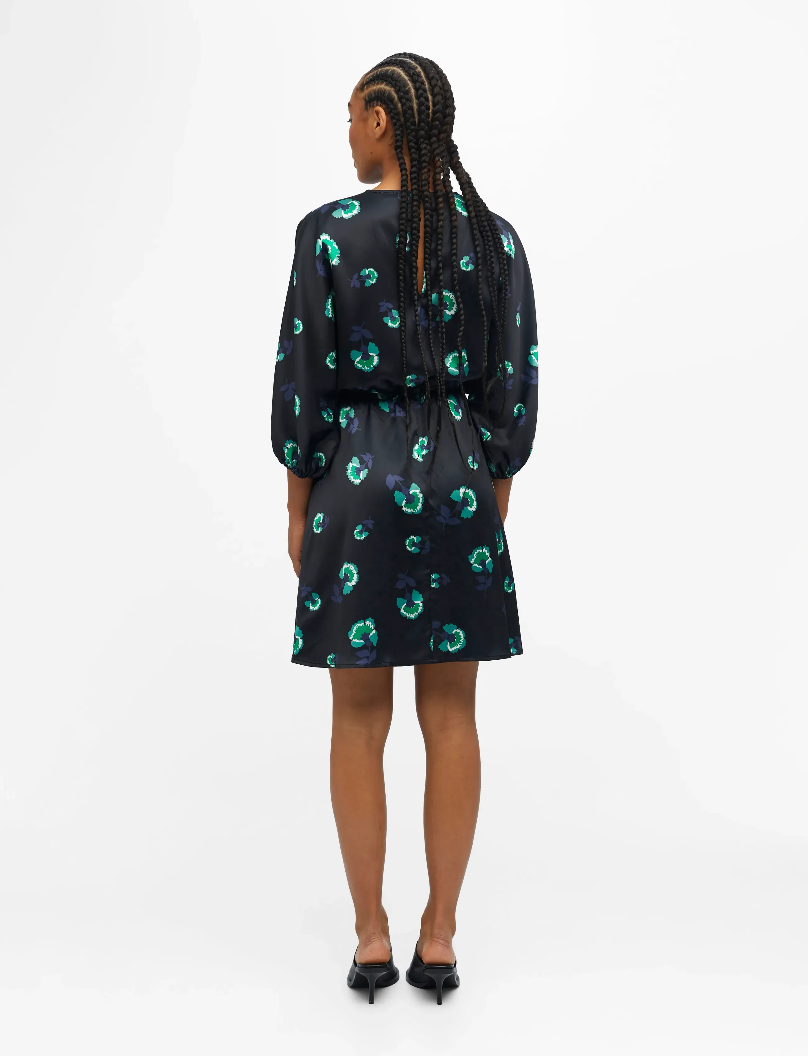 Object - OBJAGAFIA 3/4 DRESS 125 - festklänningar - black - 3