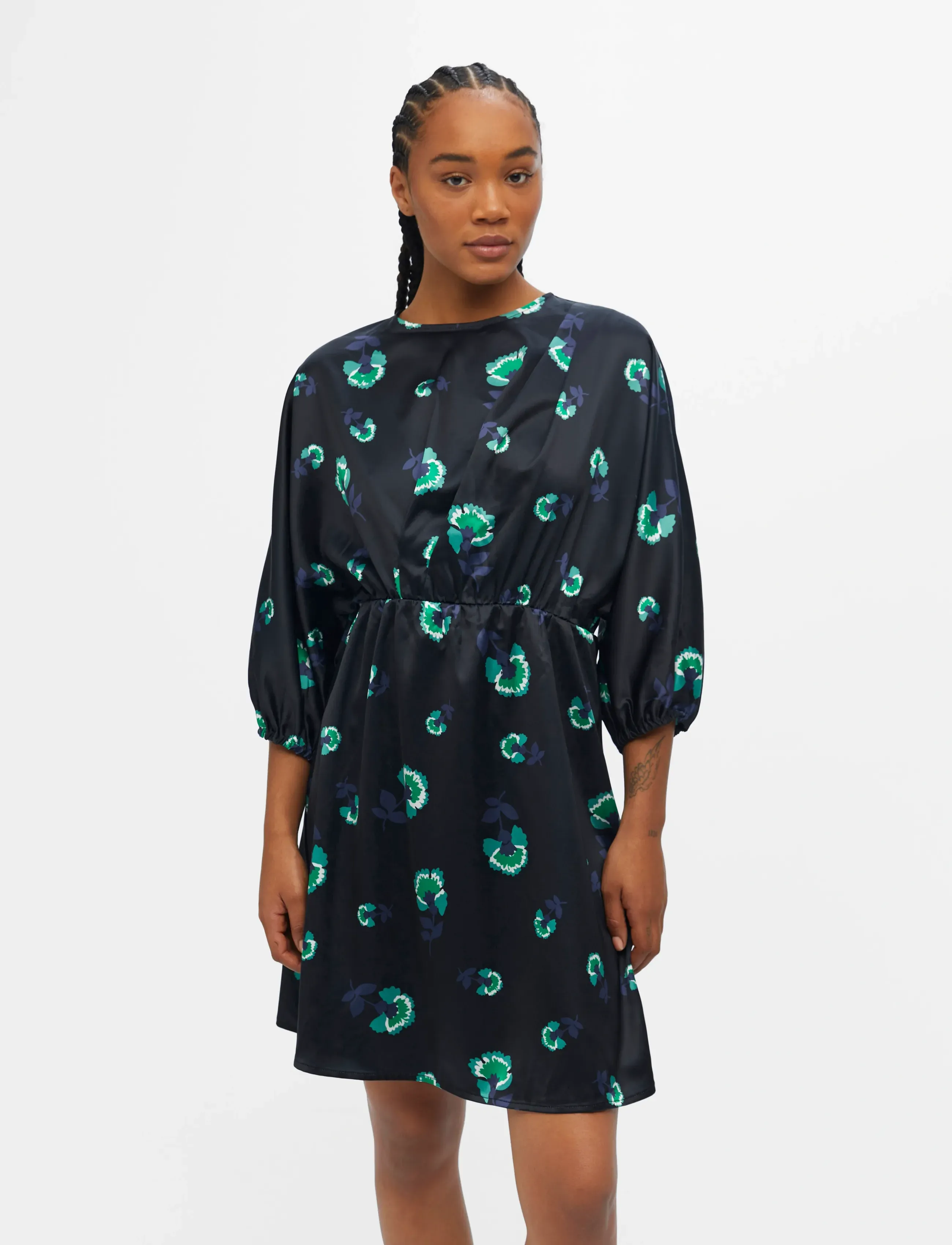 Object - OBJAGAFIA 3/4 DRESS 125 - festklänningar - black - 5