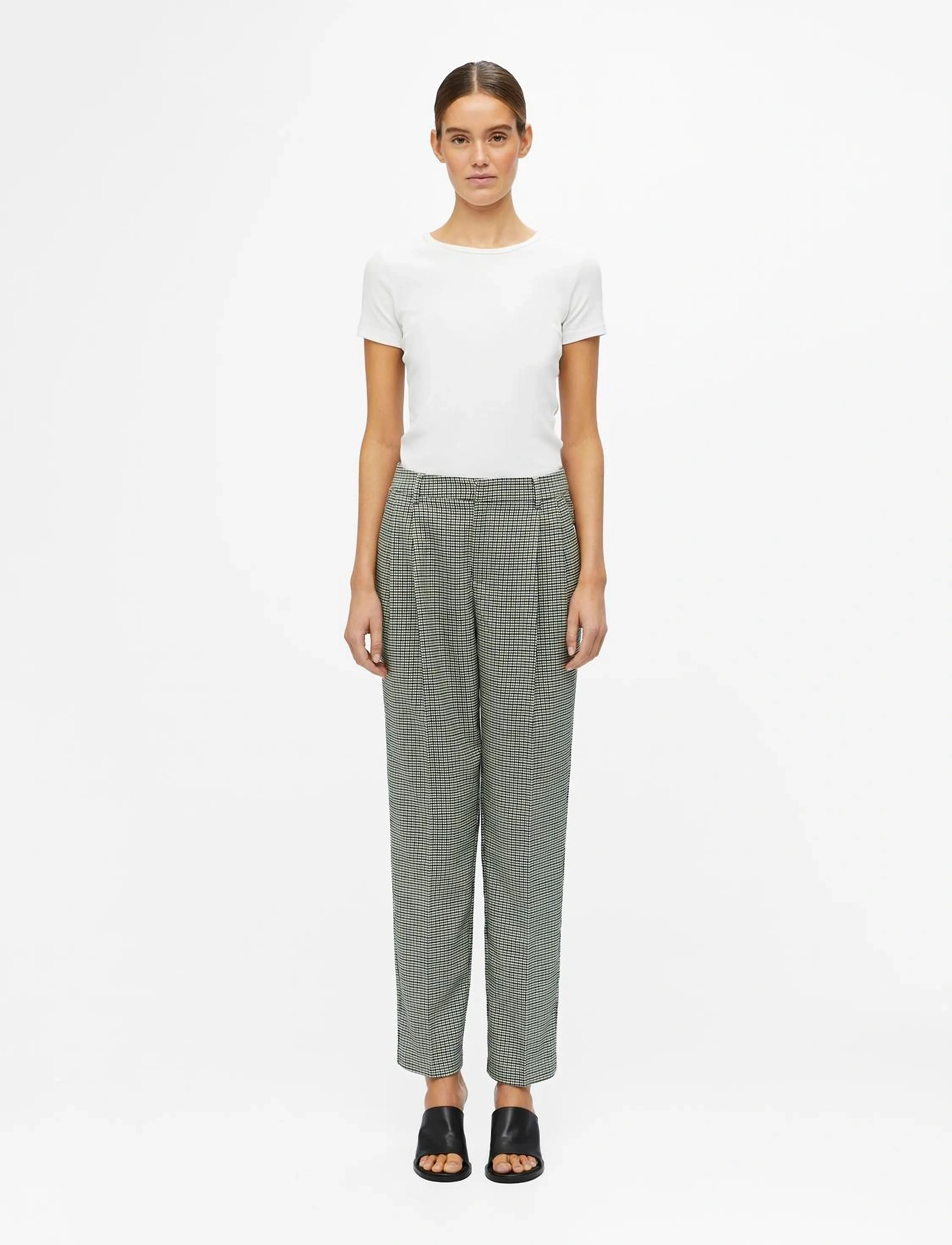 Object - OBJKELLY MW PANTS 125 - straight leg trousers - sandshell - 4