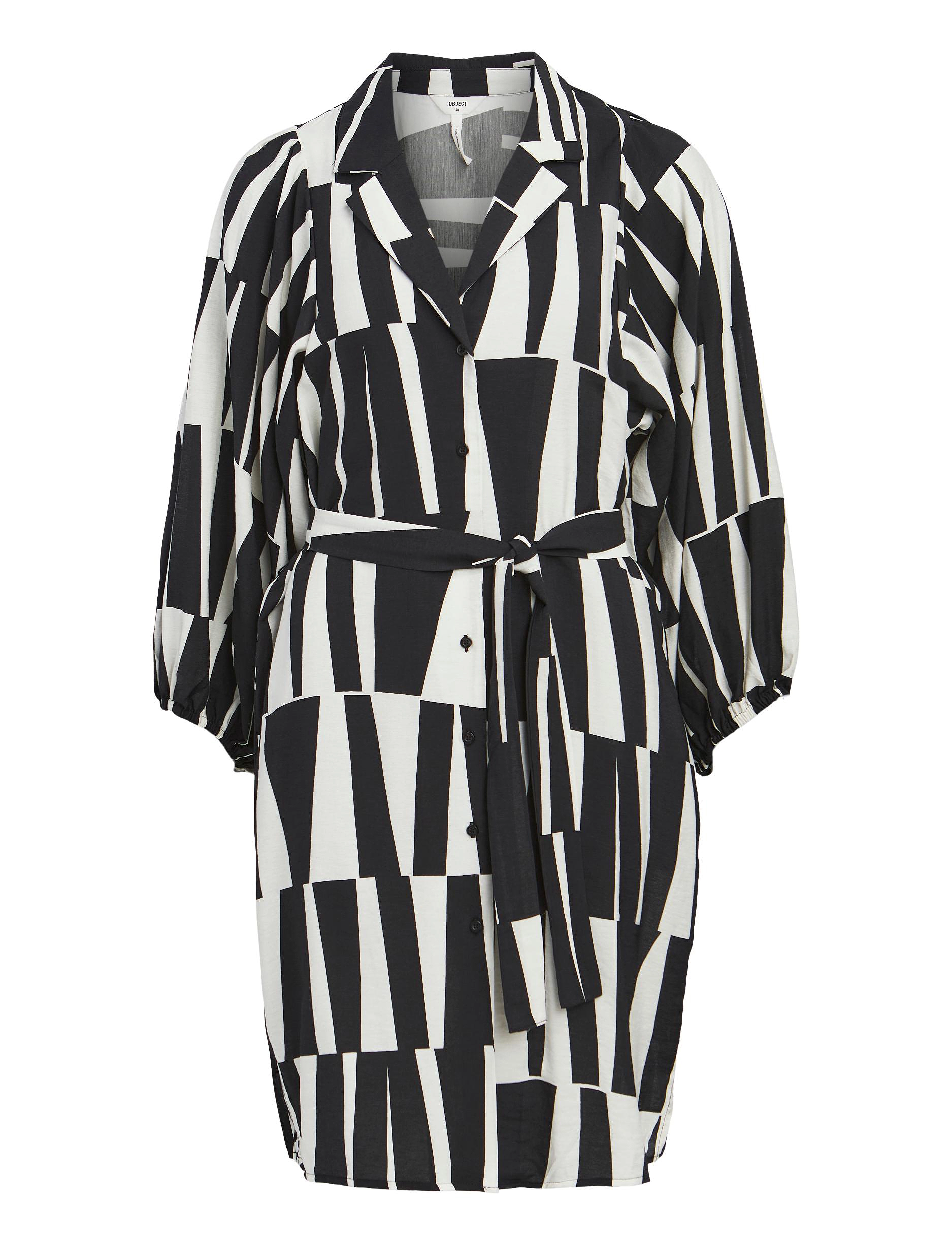 Object OBJTARO 3/4 DRESS 126 - Skjortekjoler - BLACK / black