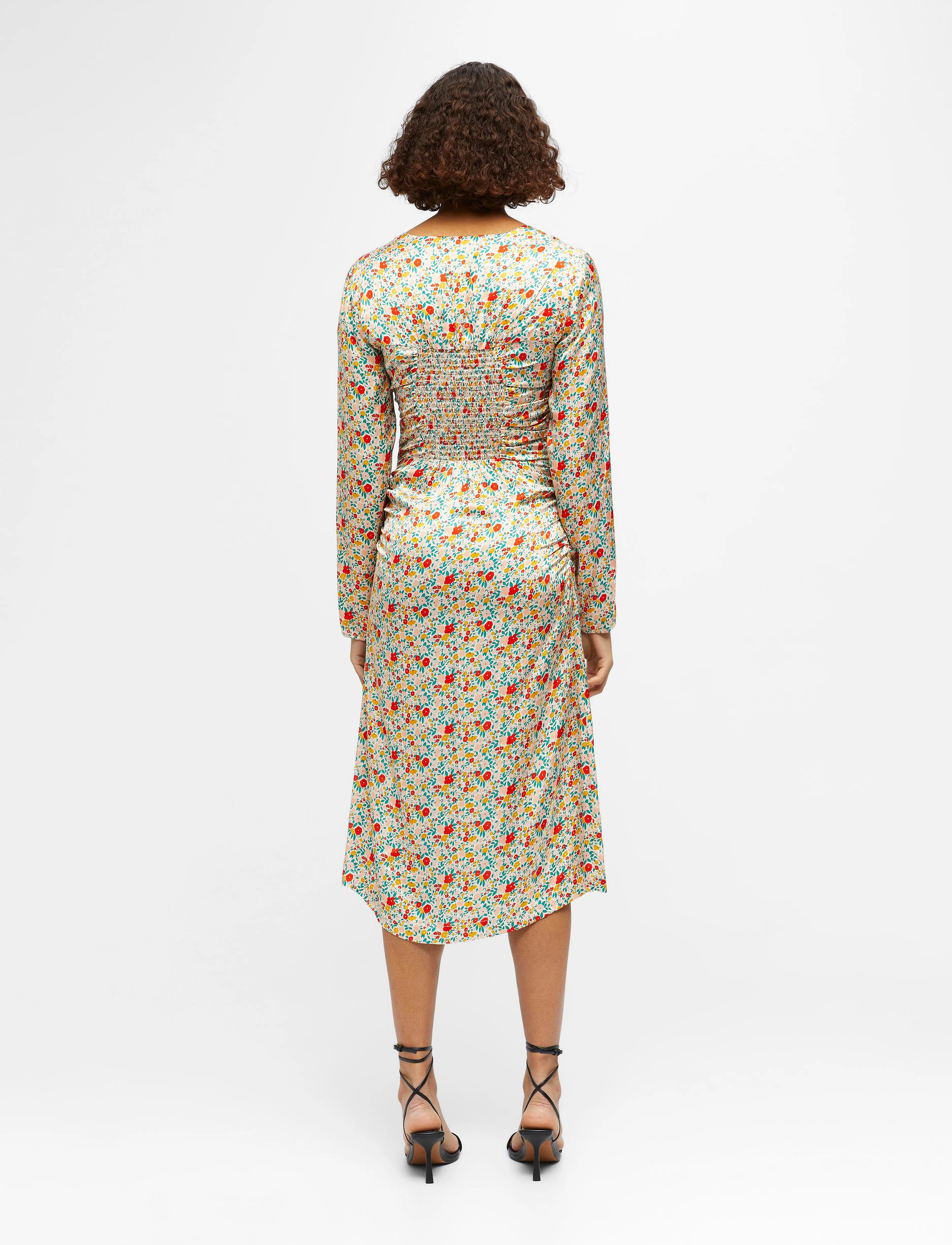 Object - OBJJABIN L/S SLIM DRESS 126 - sommerkjoler - sandshell - 2