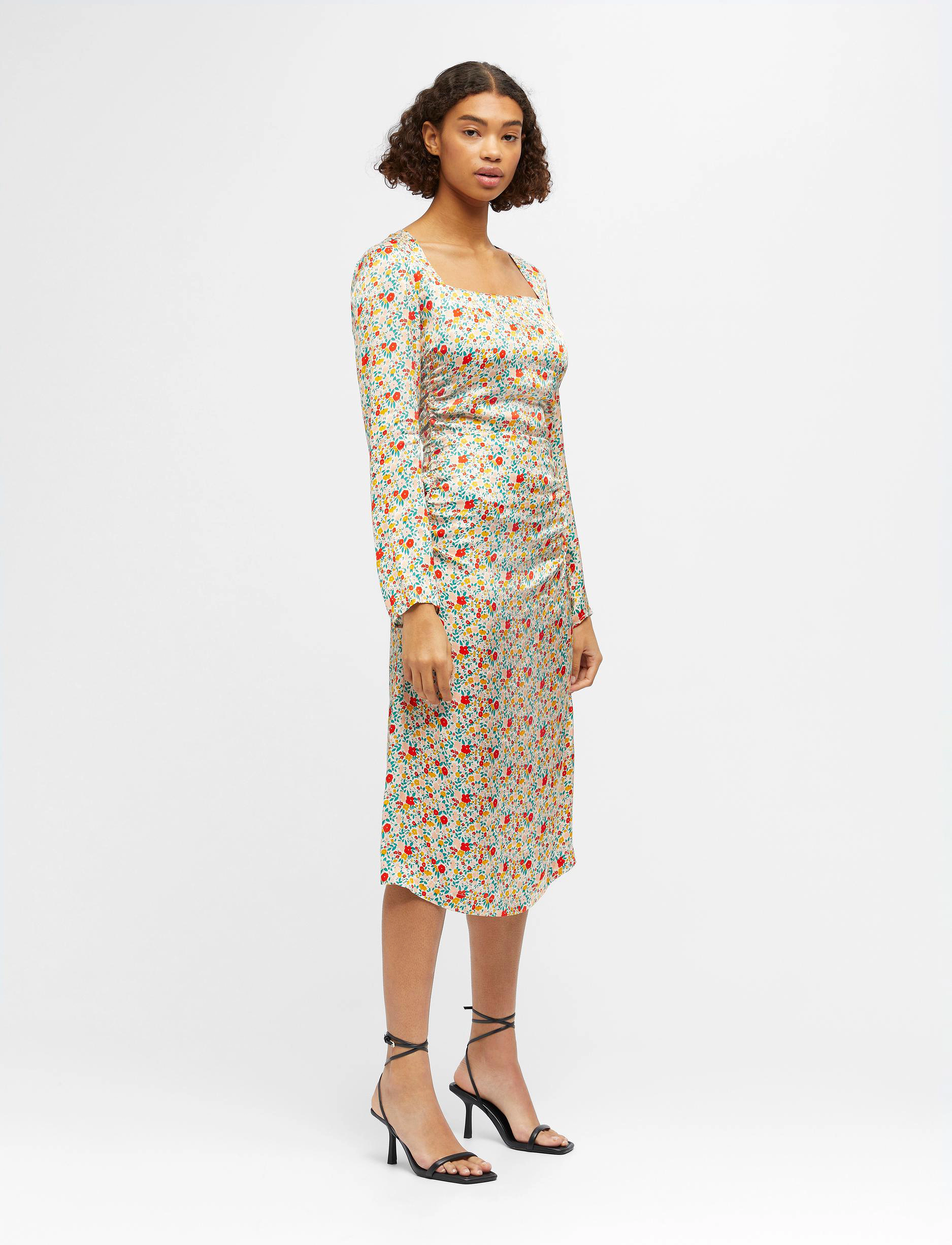 Object - OBJJABIN L/S SLIM DRESS 126 - sommerkjoler - sandshell - 3