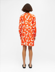 Object - OBJJACIRA L/S SHORT DRESS 126 - krótkie sukienki - hot coral - 2