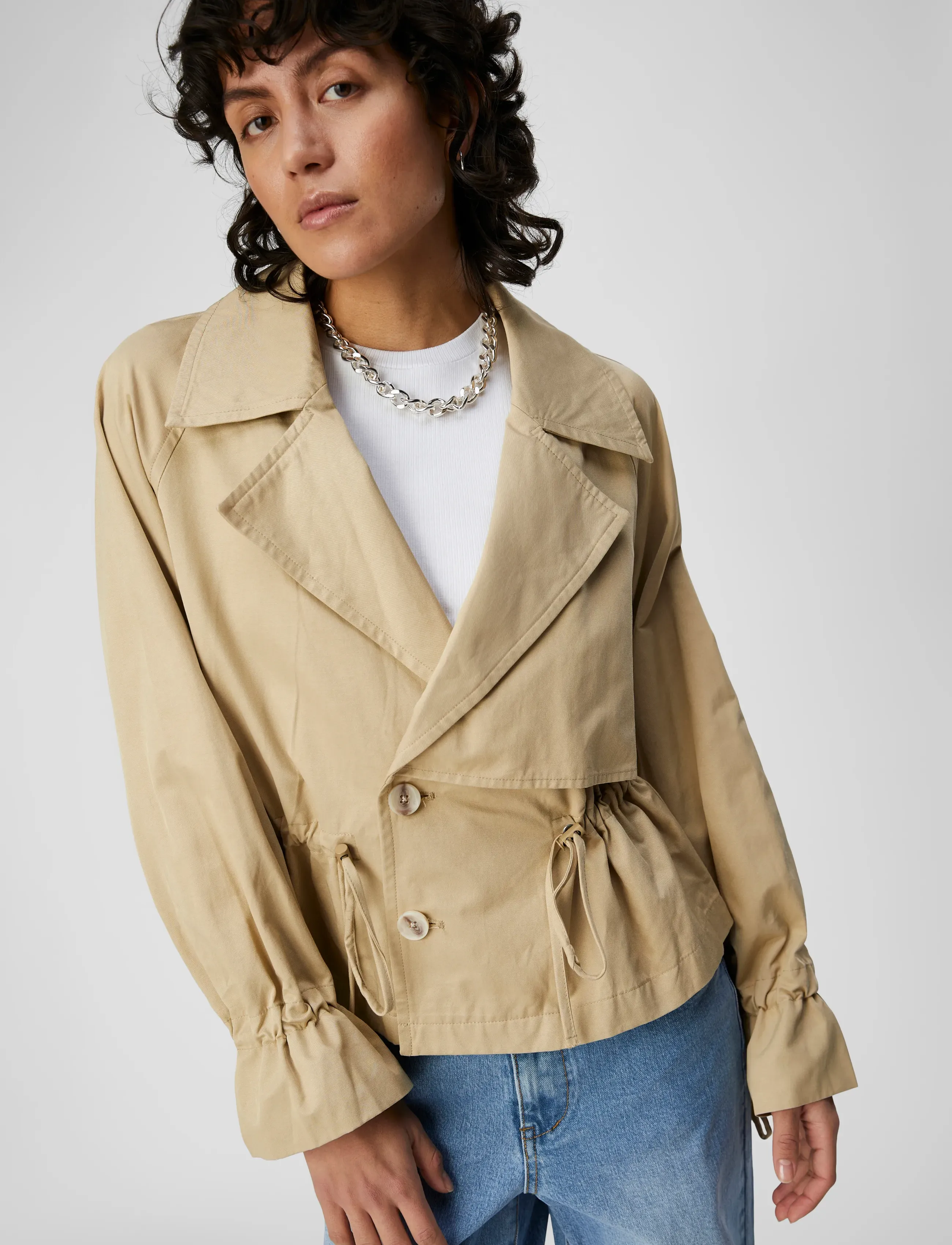 Object - OBJMAGDA L/S JACKET REP - ulkovaatteet - humus - 5