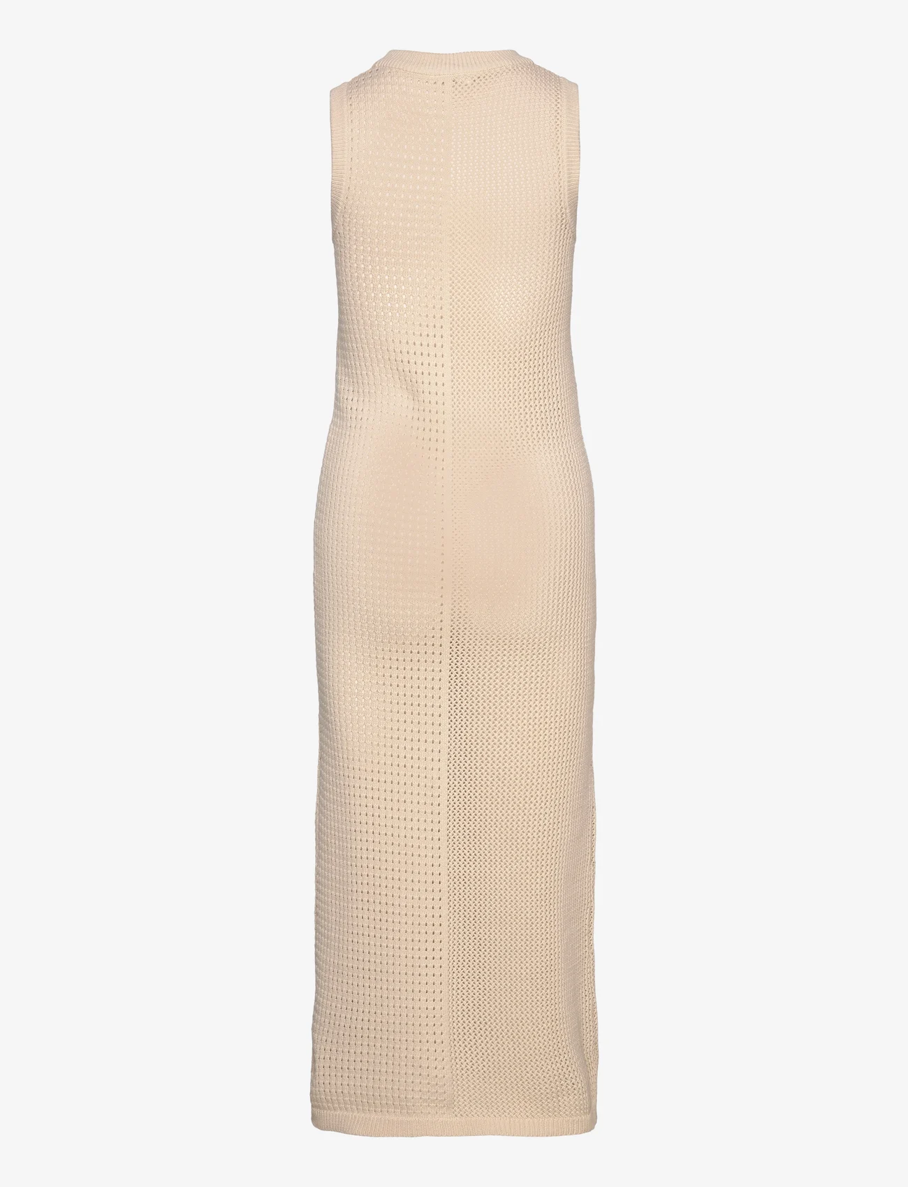 Object - OBJPALIA S/L KNIT DRESS 126 - sukienki letnie - sandshell - 1