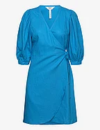 OBJCHRISTINA 3/4 DRESS 126 - SWEDISH BLUE