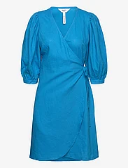 Object - OBJCHRISTINA 3/4 DRESS 126 - slå-om-kjoler - swedish blue - 0
