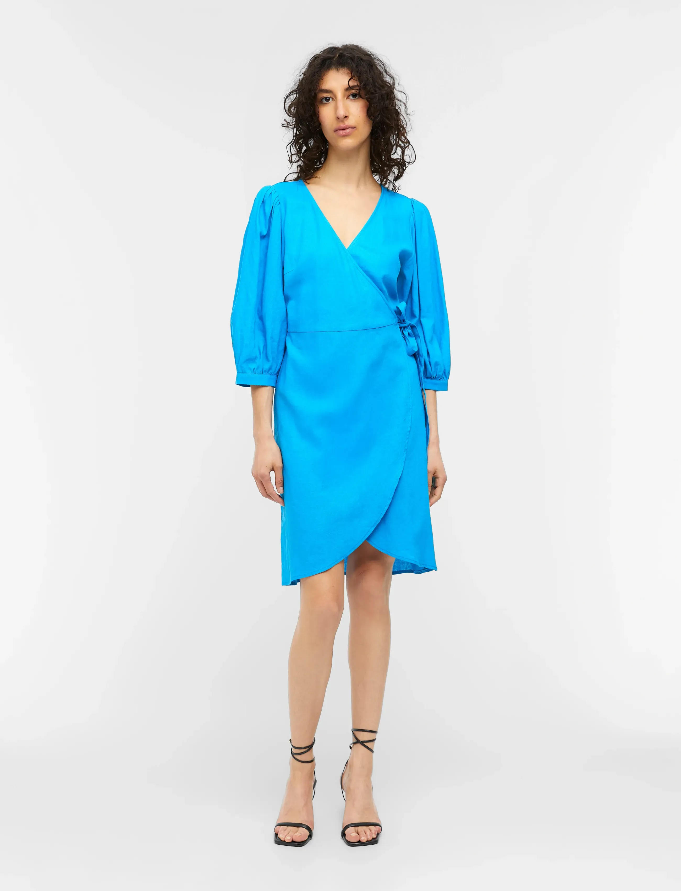 Object - OBJCHRISTINA 3/4 DRESS 126 - minikleidid - swedish blue - 4