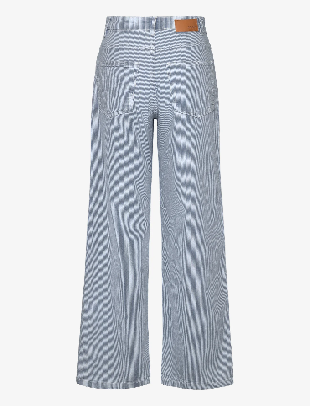 Object - OBJMOJI MW WIDE LONG JEANS 126 - jeans met wijde pijpen - light blue denim - 1