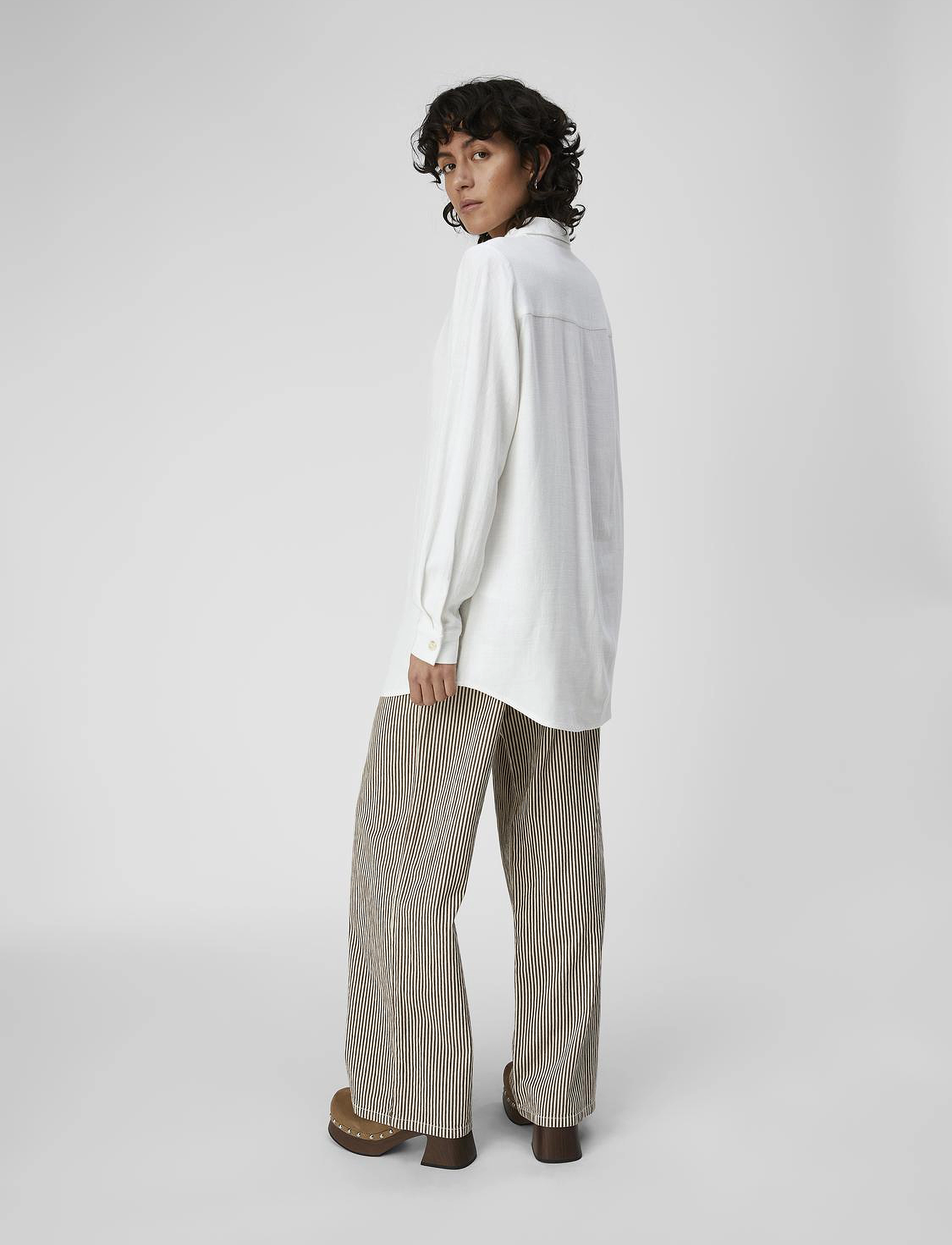 Object - OBJSANNE L/S SHIRT NOOS - cloud dancer - 3