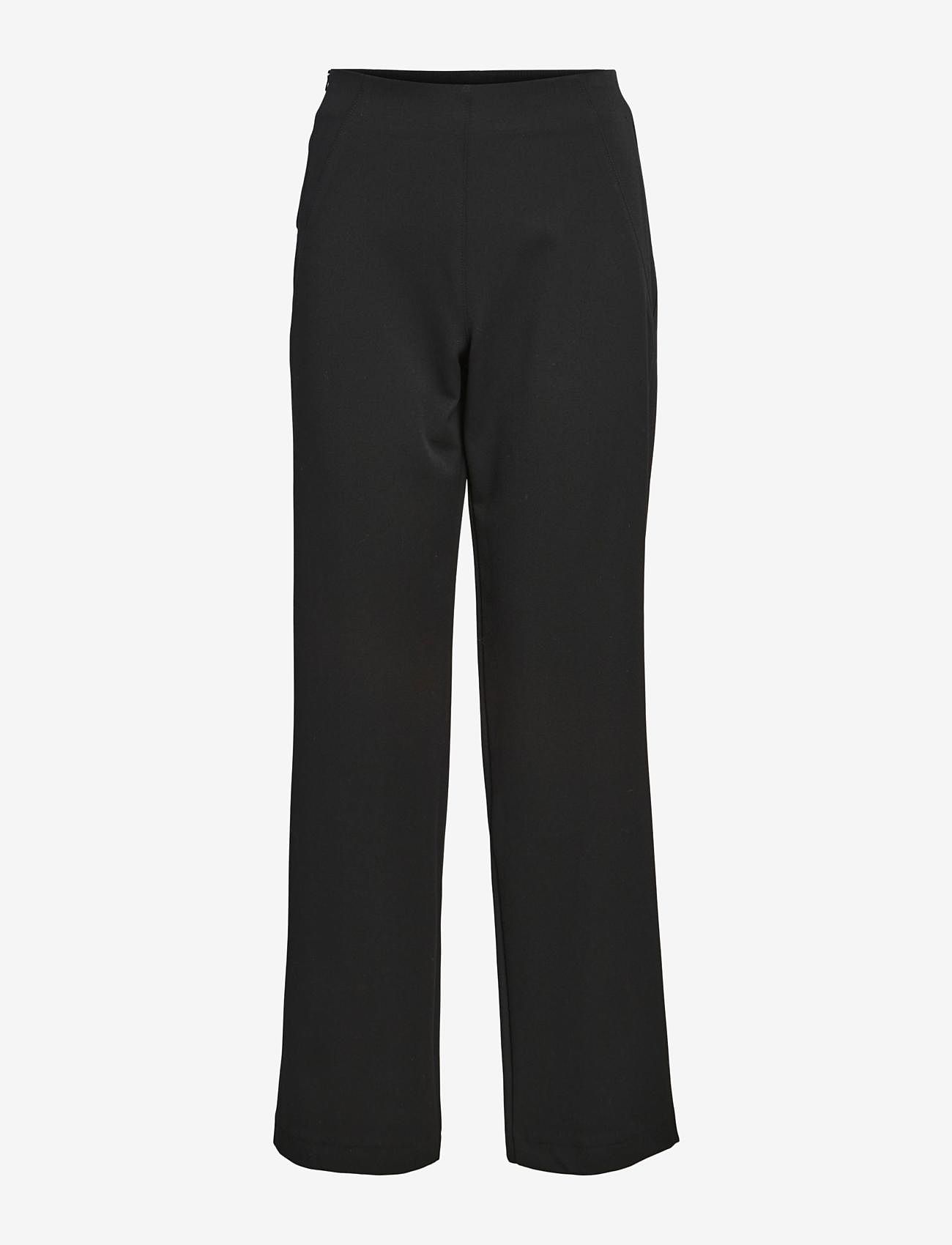 Object - OBJLISA BELLE WIDE PANT NOOS - wide leg trousers - black - 0