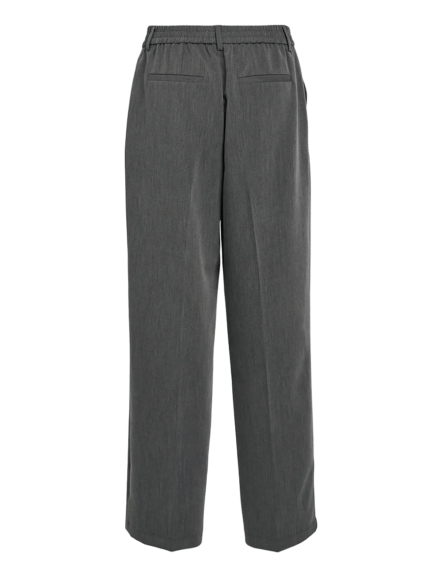 Object - OBJSIGRID HW CASUAL PANT NOOS - laia säärega püksid - medium grey melange - 2