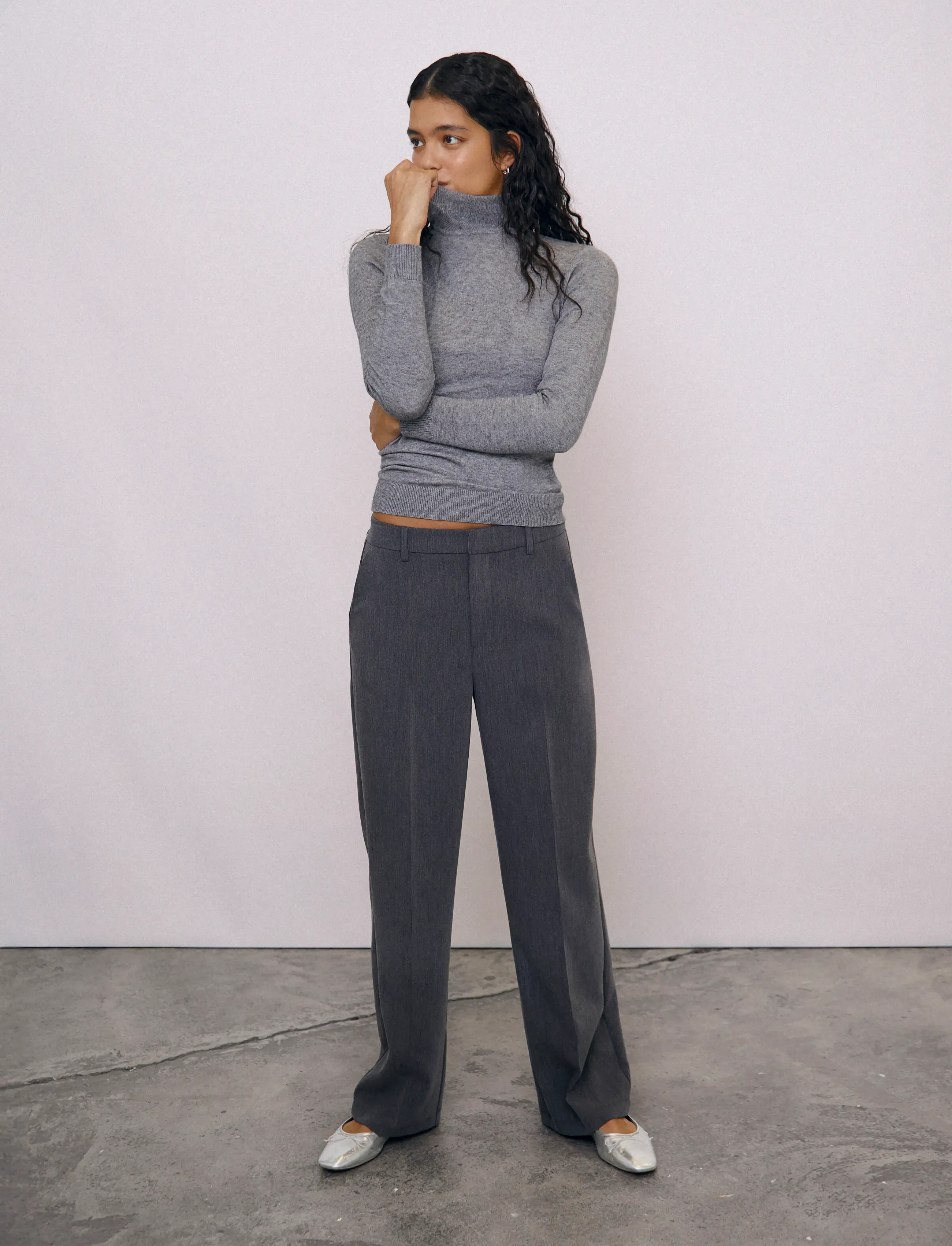 Object - OBJSIGRID HW CASUAL PANT NOOS - vida byxor - medium grey melange - 4