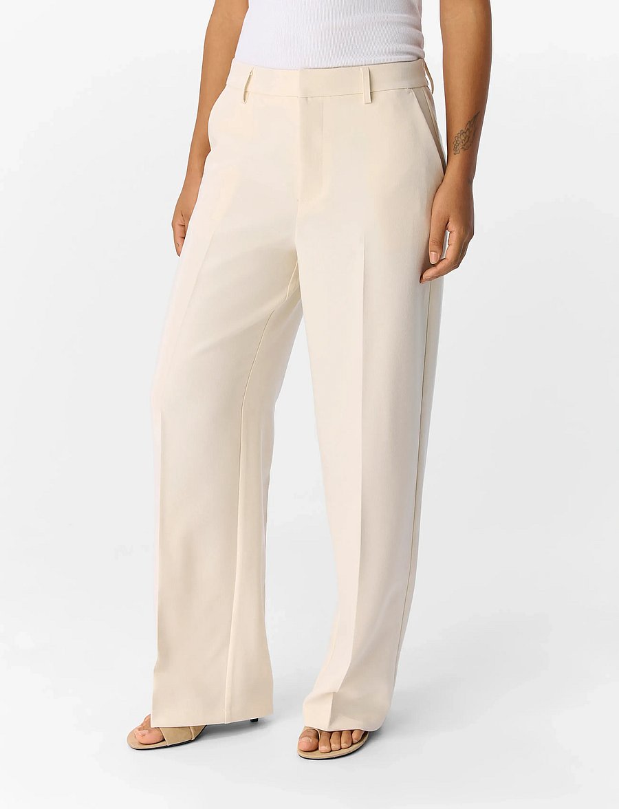 Object - OBJSIGRID HW CASUAL PANT NOOS - laia säärega püksid - sandshell - 0
