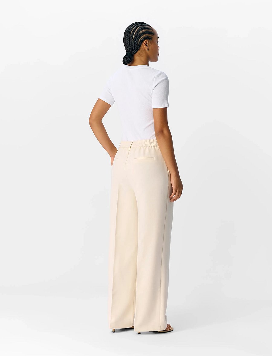 Object - OBJSIGRID HW CASUAL PANT NOOS - hosen mit weitem bein - sandshell - 2