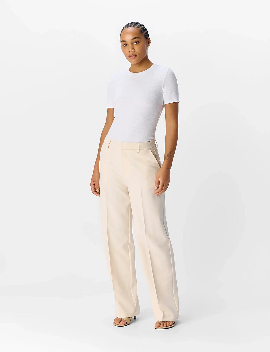 Object - OBJSIGRID HW CASUAL PANT NOOS - laia säärega püksid - sandshell - 3