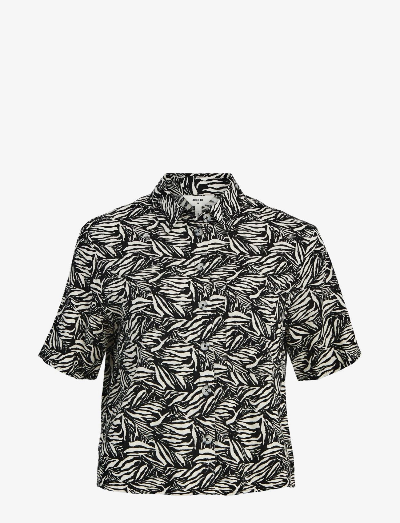 Object OBJFRIGG 2/4 SHIRT 127 - Pluusid ja särgid - CLOUD DANCER / black