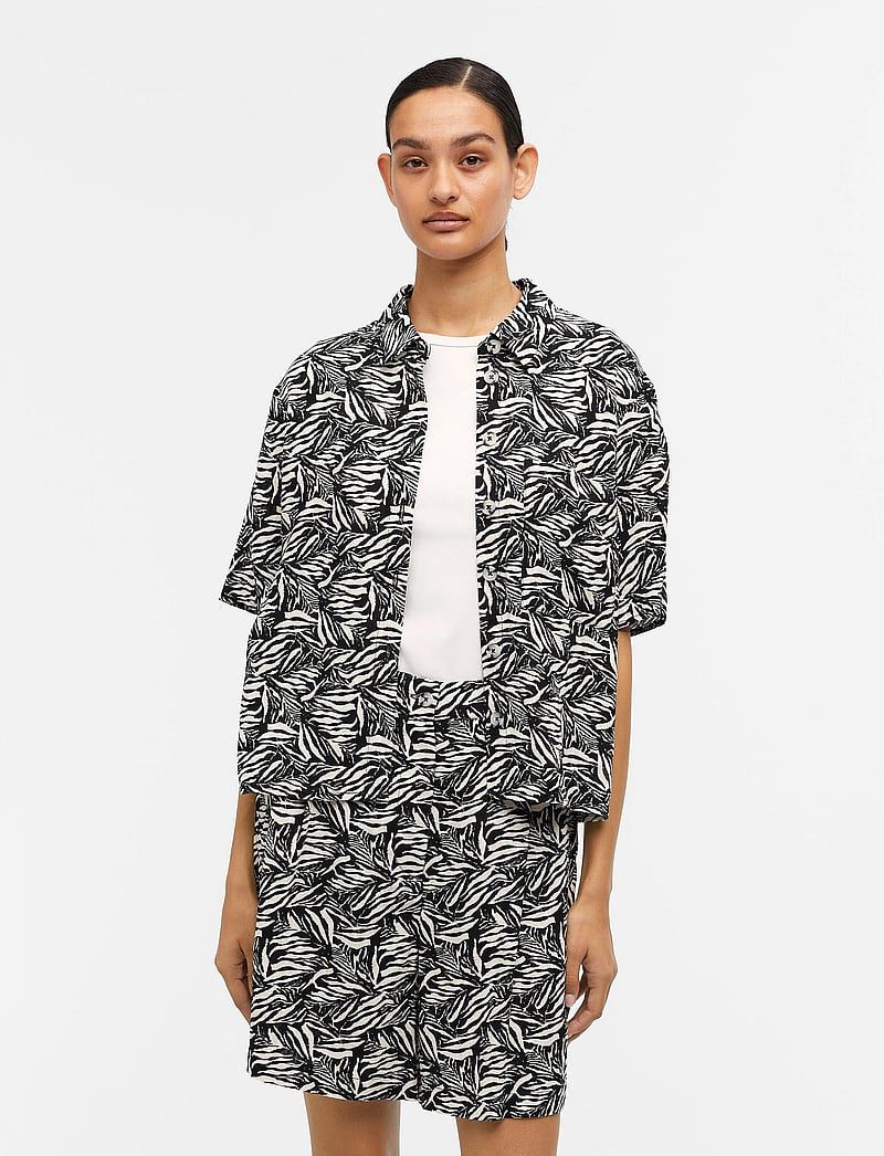 Object - OBJFRIGG 2/4 SHIRT 127 - short-sleeved shirts - cloud dancer - 0