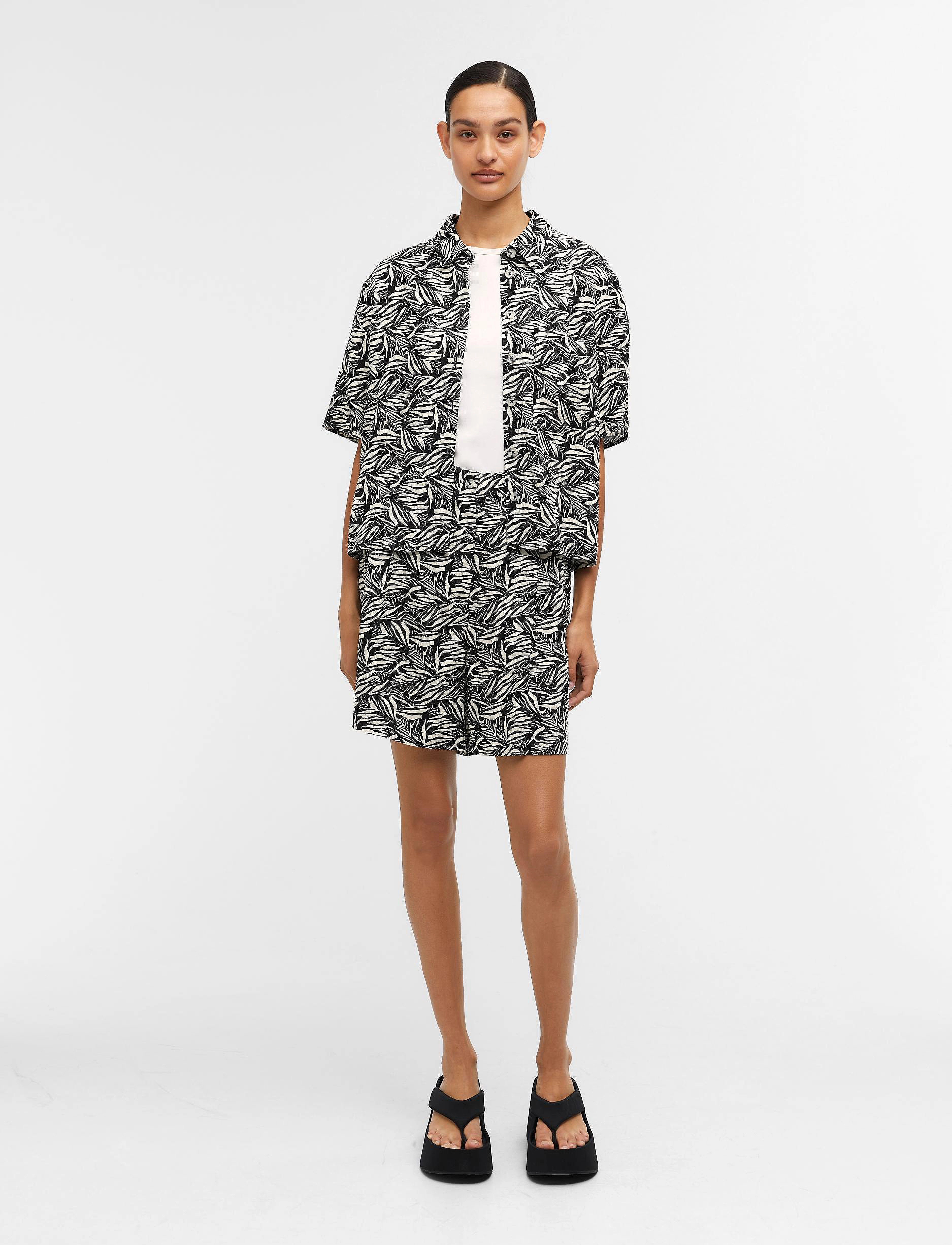Object - OBJFRIGG 2/4 SHIRT 127 - kortärmade skjortor - cloud dancer - 4