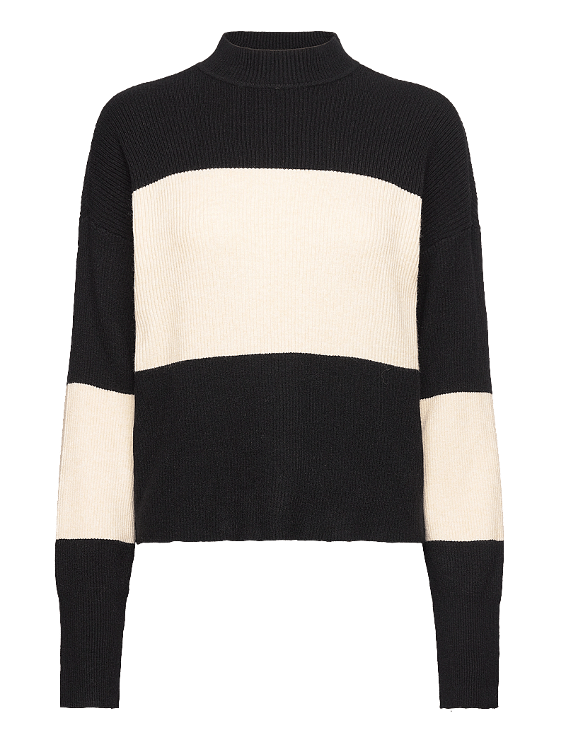 Object - OBJBRIGHT L/S KNIT PULLOVER PB14 - sviitrid - black - 1