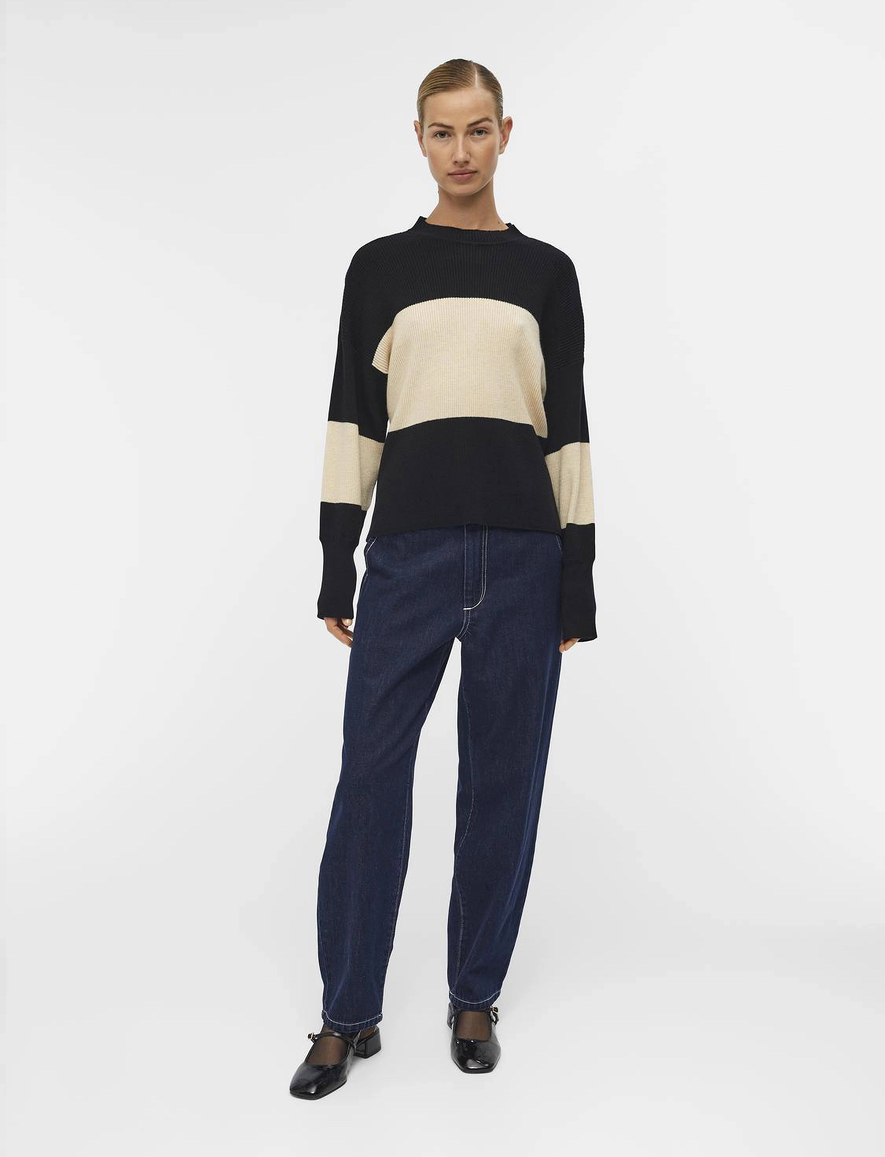 Object - OBJBRIGHT L/S KNIT PULLOVER PB14 - neulepuserot - black - 4