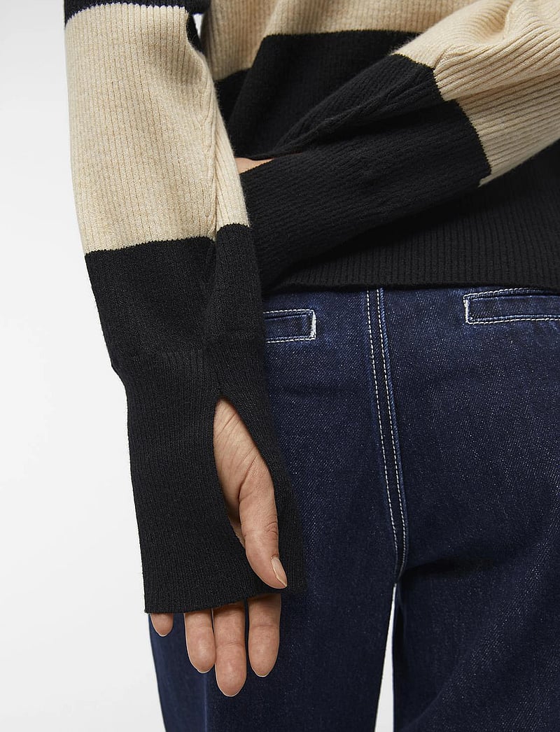 Object - OBJBRIGHT L/S KNIT PULLOVER PB14 - sviitrid - black - 5