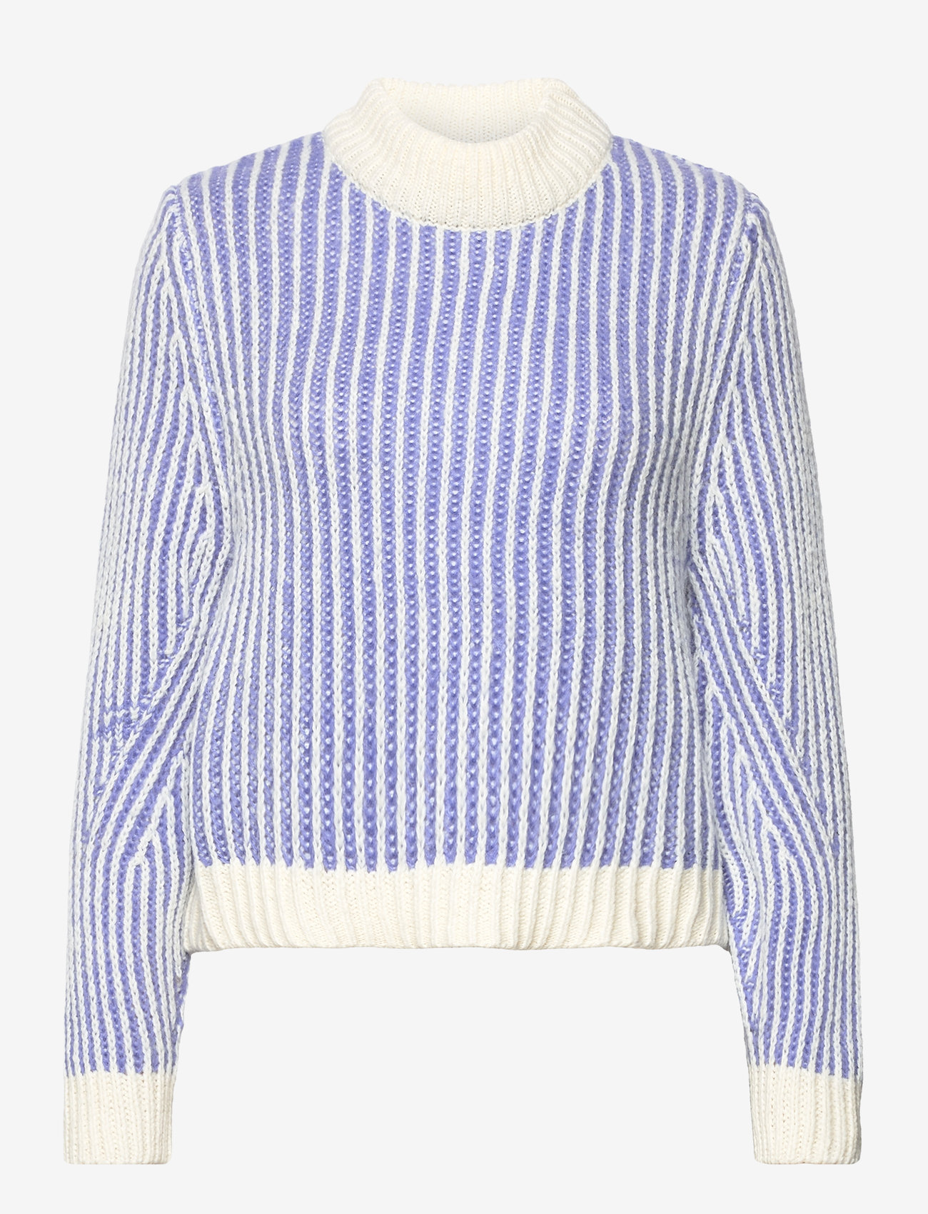 Object - OBJCITA L/S KNIT PULLOVER PB14 - trøjer - cloud dancer - 1