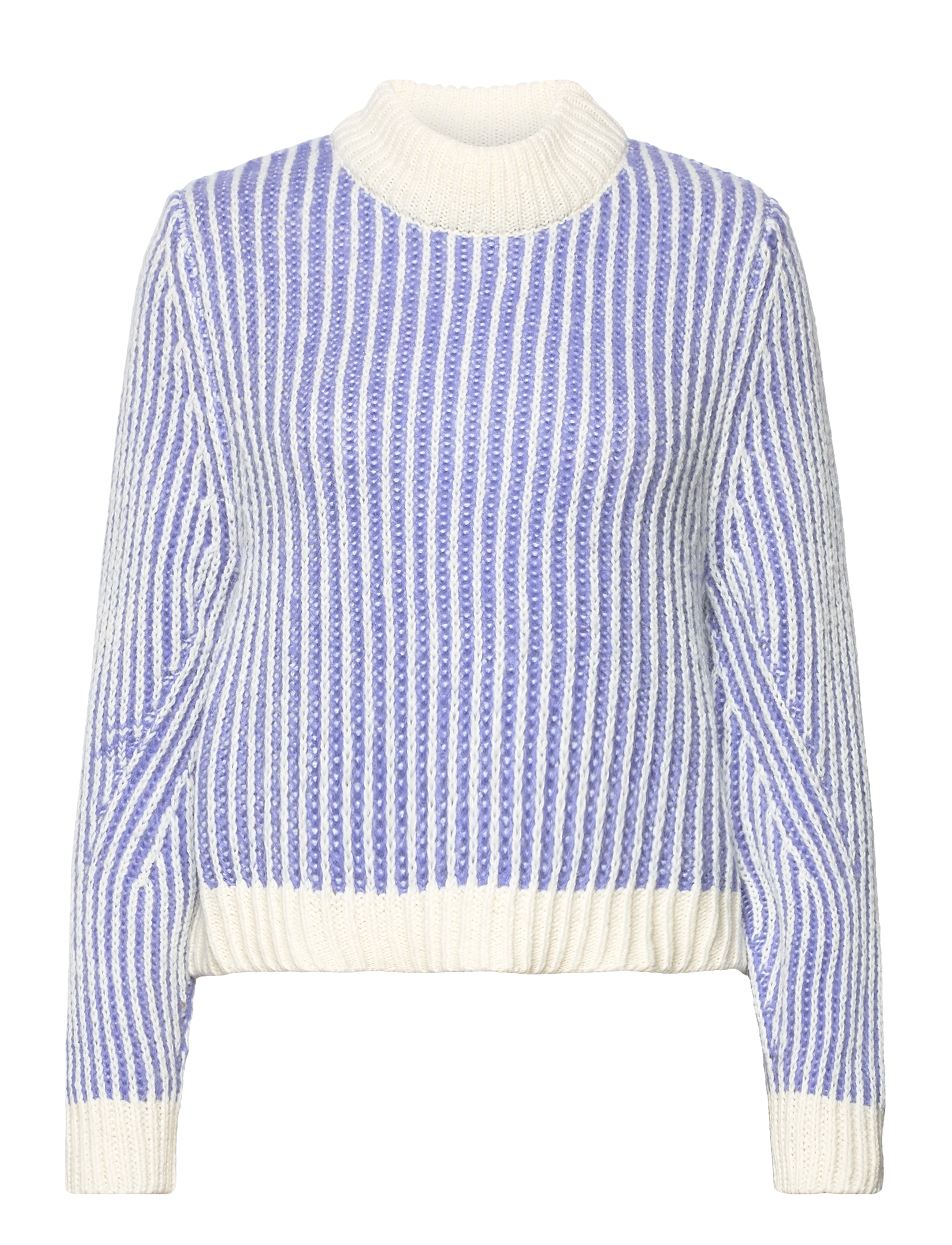 Object OBJCITA L/S KNIT PULLOVER PB14 - Strickmode - CLOUD DANCER / blue