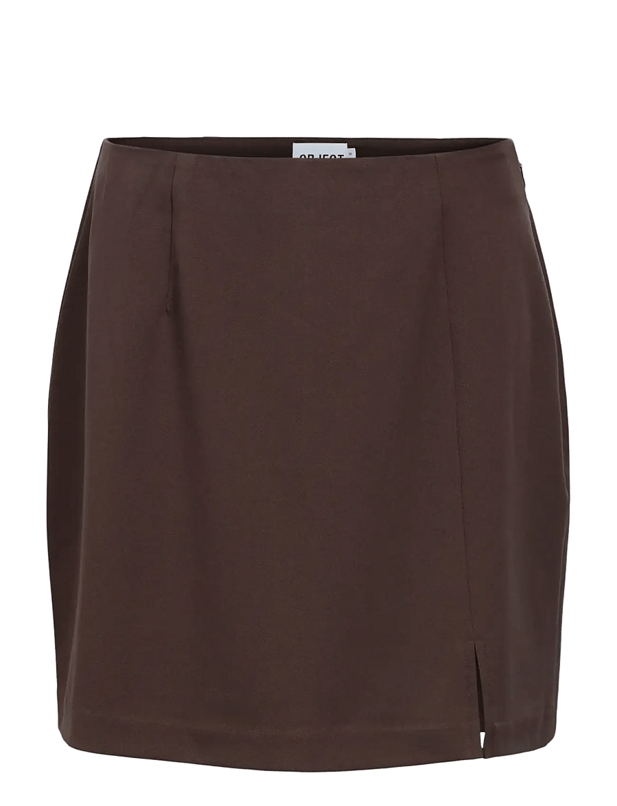 Object - OBJLISA MW MINI SKIRT NOOS - korte nederdele - seal brown - 1
