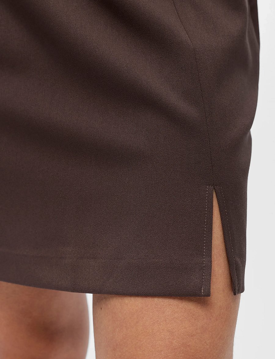 Object - OBJLISA MW MINI SKIRT NOOS - korte nederdele - seal brown - 4