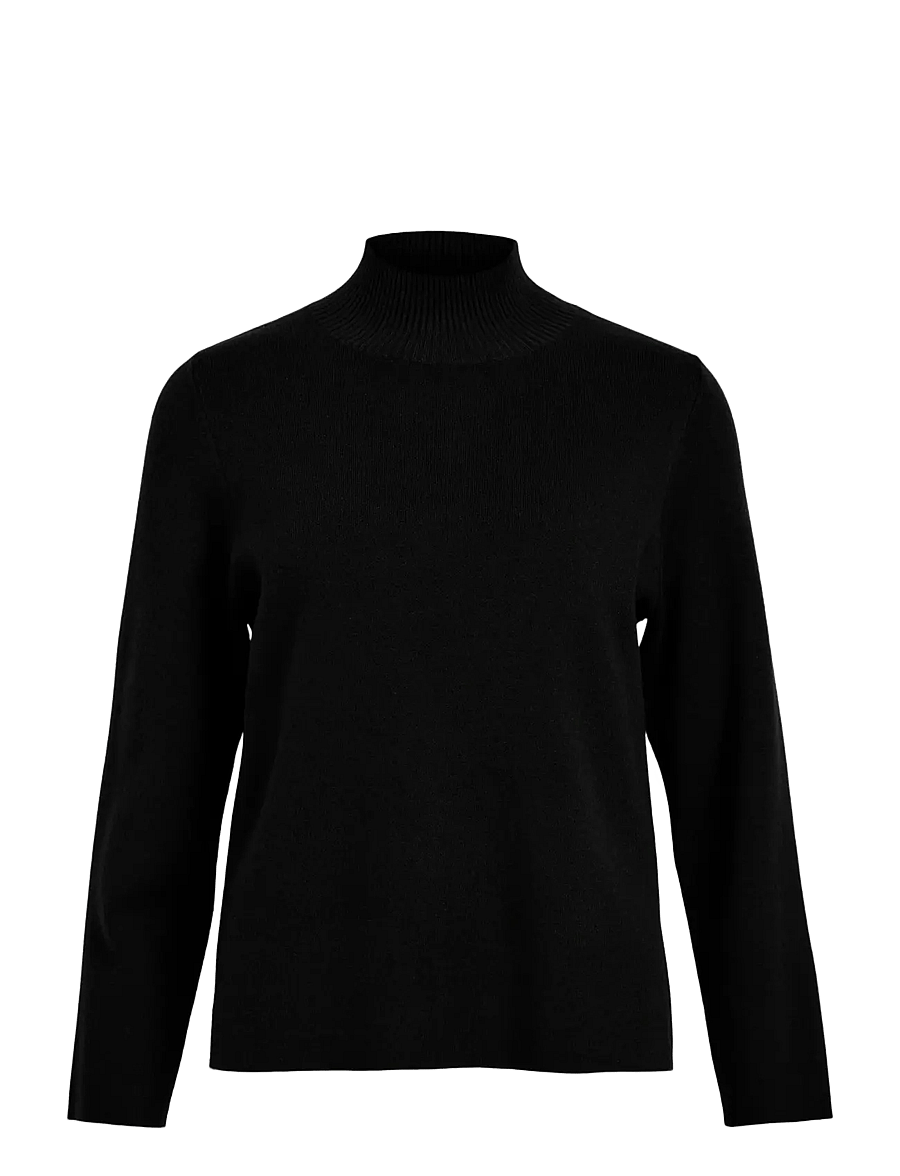 Object - OBJREYNARD HIGH NECK PULLOVER NOOS - stickade tröjor - black - 1