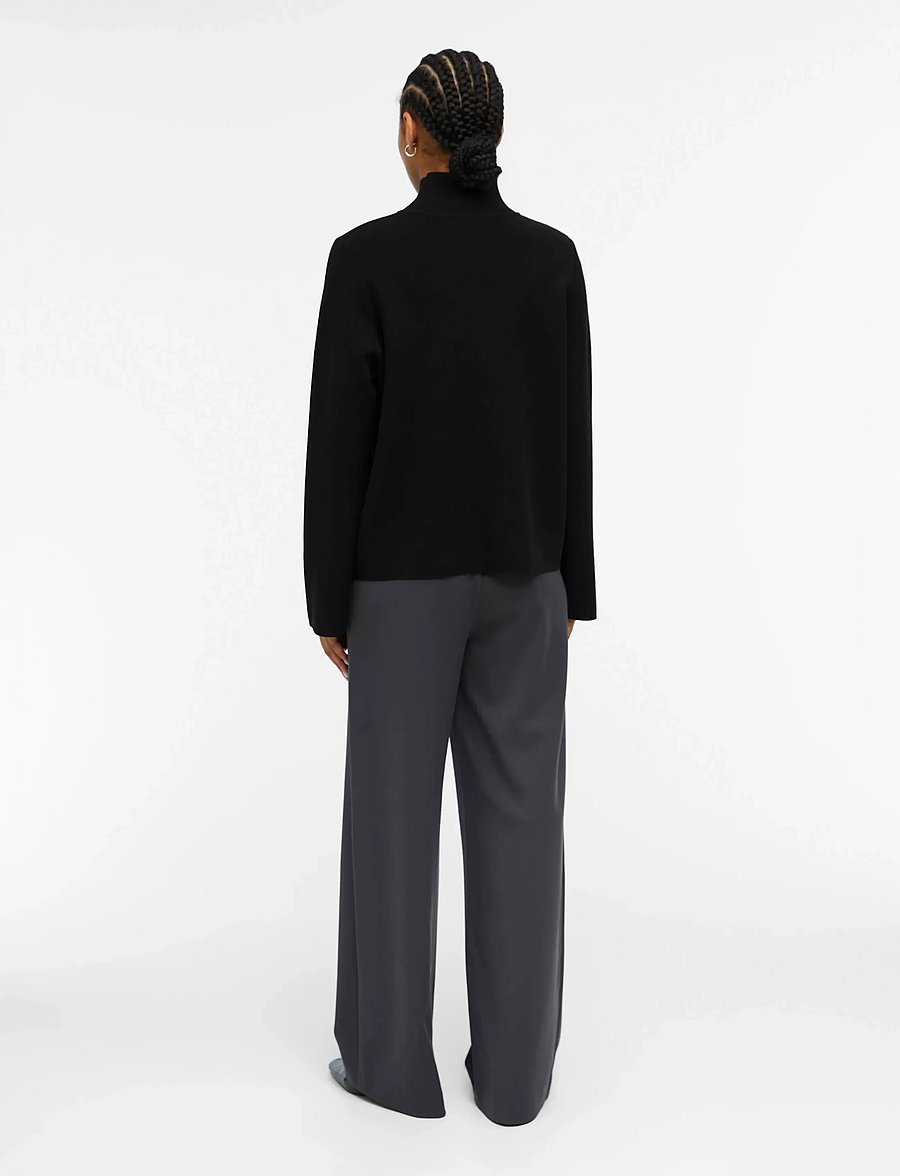 Object - OBJREYNARD HIGH NECK PULLOVER NOOS - stickade tröjor - black - 3