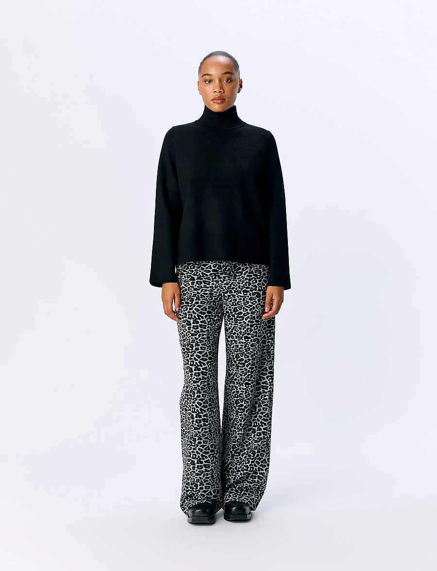 Object - OBJREYNARD HIGH NECK PULLOVER NOOS - stickade tröjor - black - 4